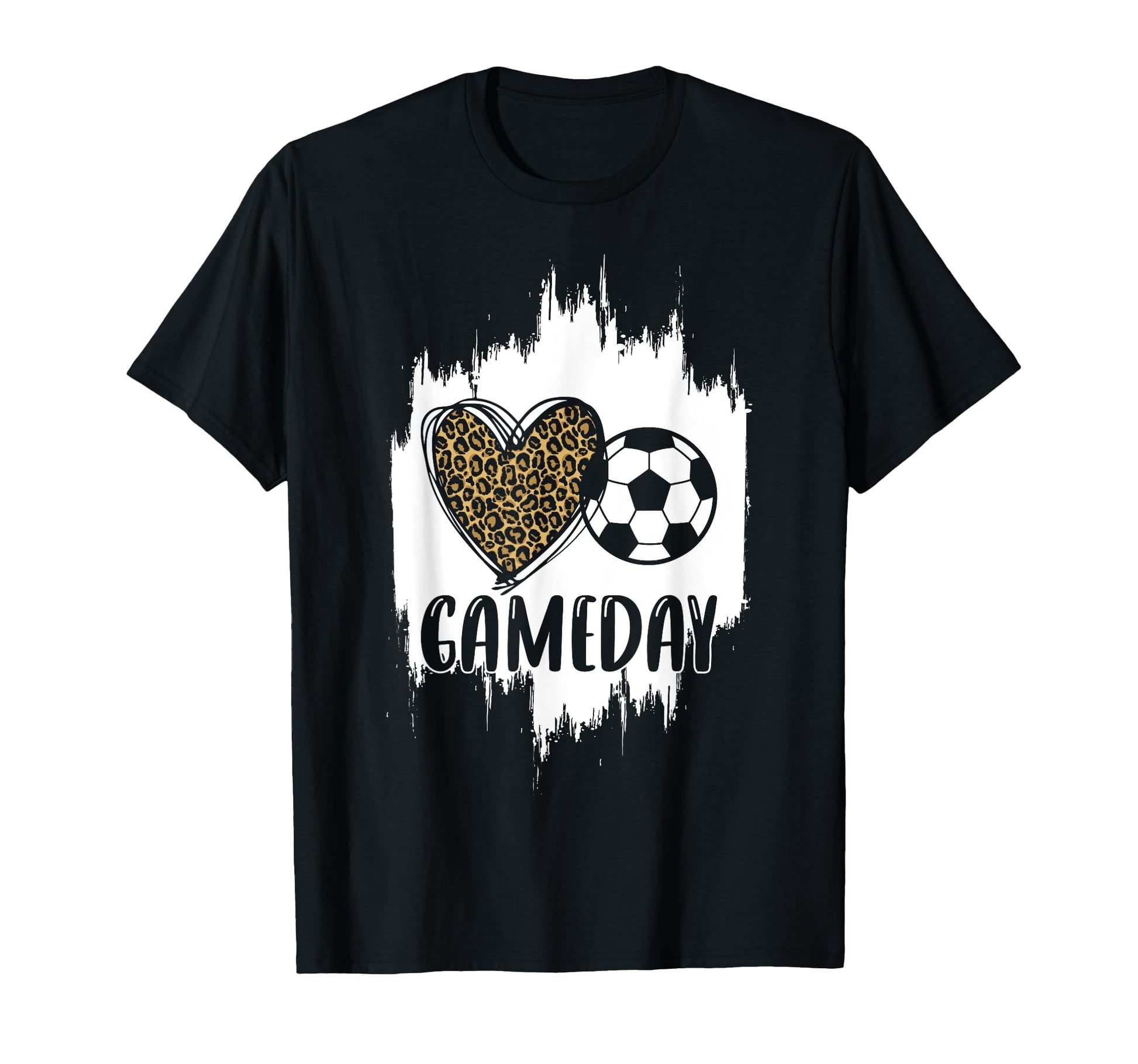 Soccer Game Day Leopard Cheetah T-Shirt - Aesthetic Graphic for Adults - T-Shirt, Sweatshirt, Hoodie