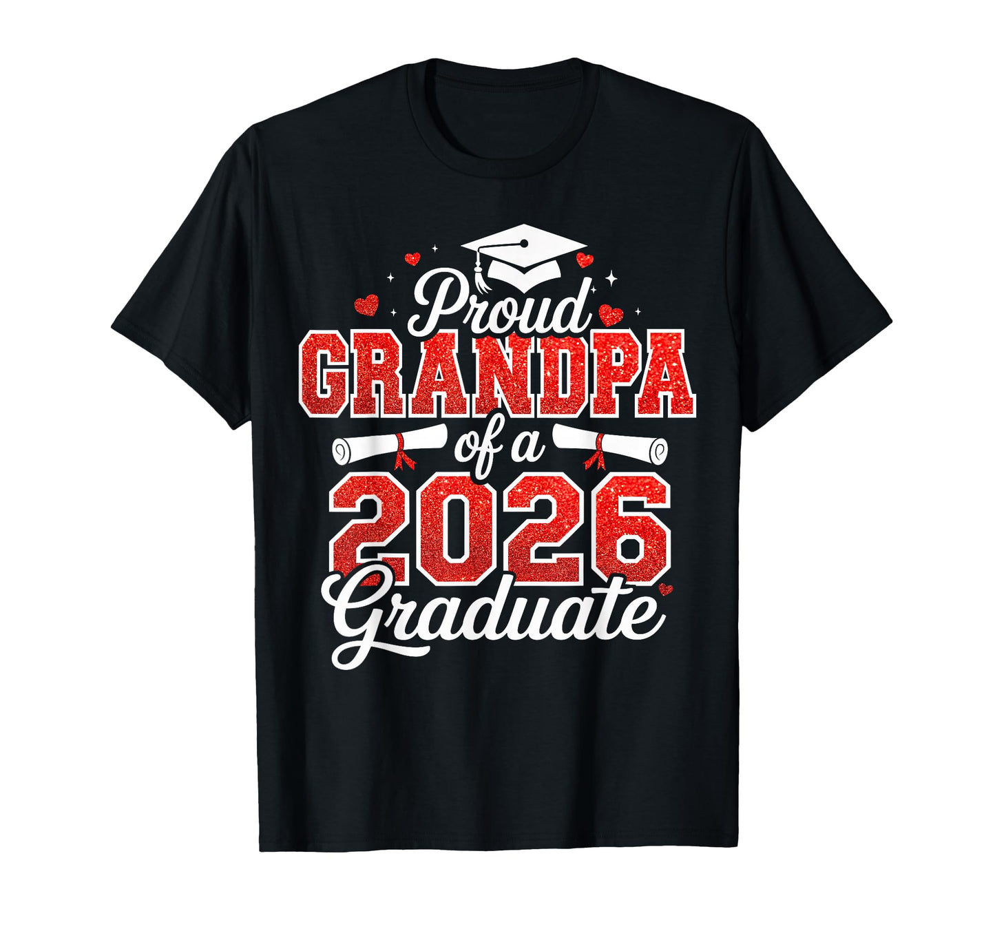 Proud Grandpa Class 2026 Graduate Senior T-Shirt - Custom Art Print Unisex - T-Shirt, Sweatshirt, Hoodie