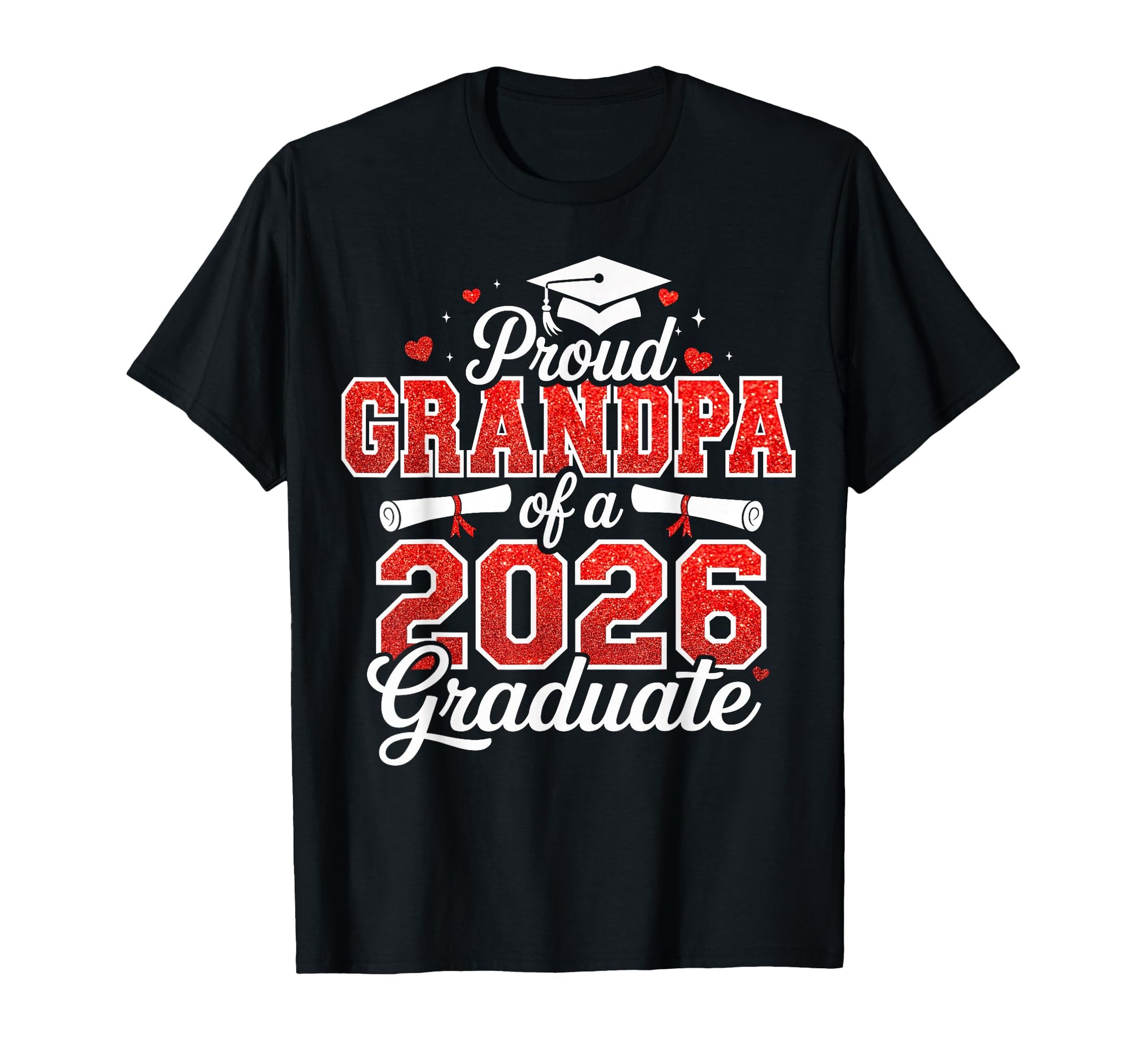 Proud Grandpa Class 2026 Graduate Senior T-Shirt - Custom Art Print Unisex - T-Shirt, Sweatshirt, Hoodie