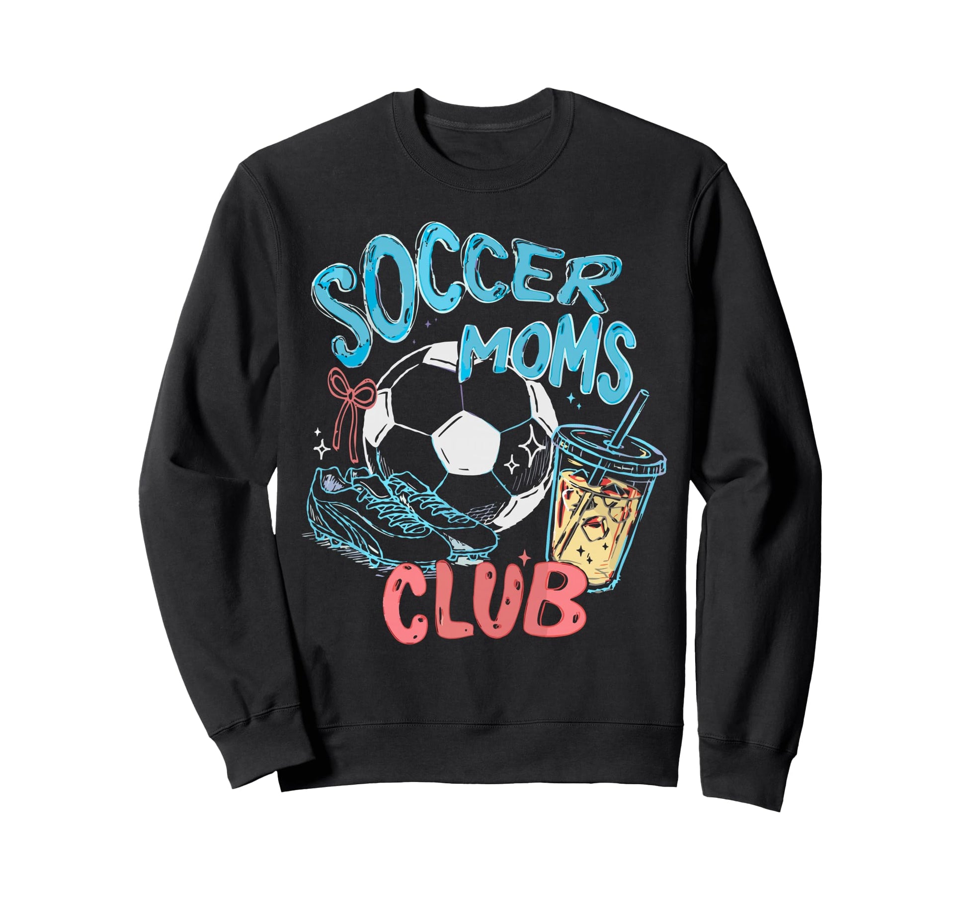 Soccer Moms Club Game Day Sports Baller Sweatshirt - Graphic Print Unisex - T-Shirt, Sweatshirt, Hoodie