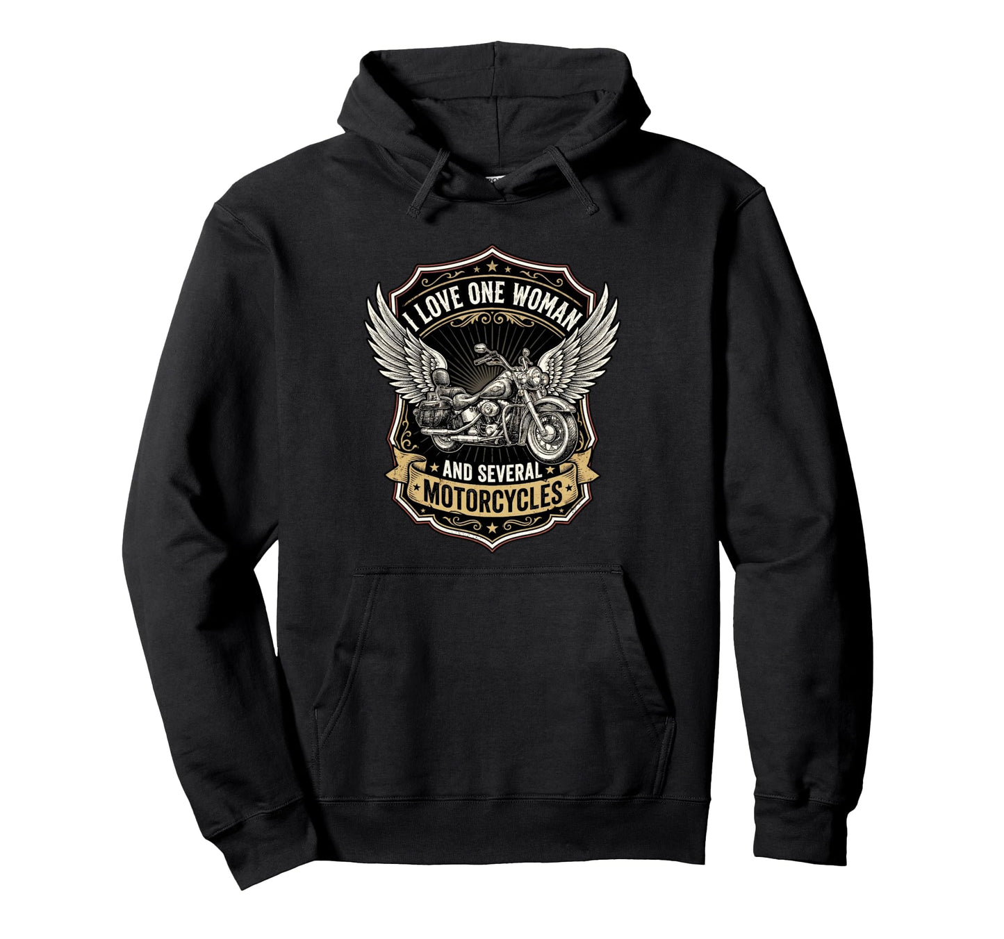 I Love One And Several Motorcycles Funny Hoodie - Graphic Print for Adults - T-Shirt, Sweatshirt, Hoodie