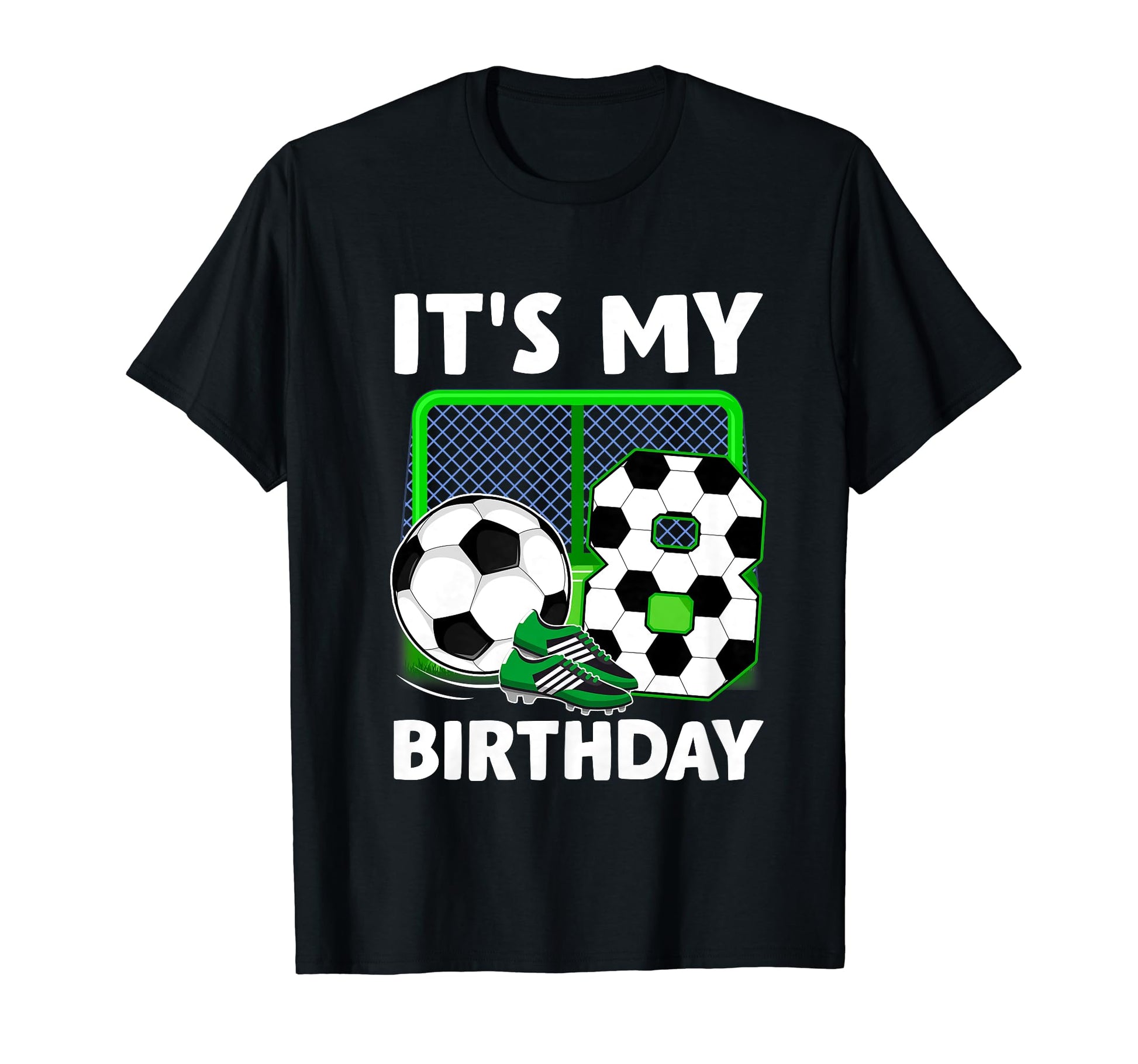 Its My 8Th Soccer Party 8 Year Old T-Shirt - Novelty Apparel Men Women - T-Shirt, Sweatshirt, Hoodie