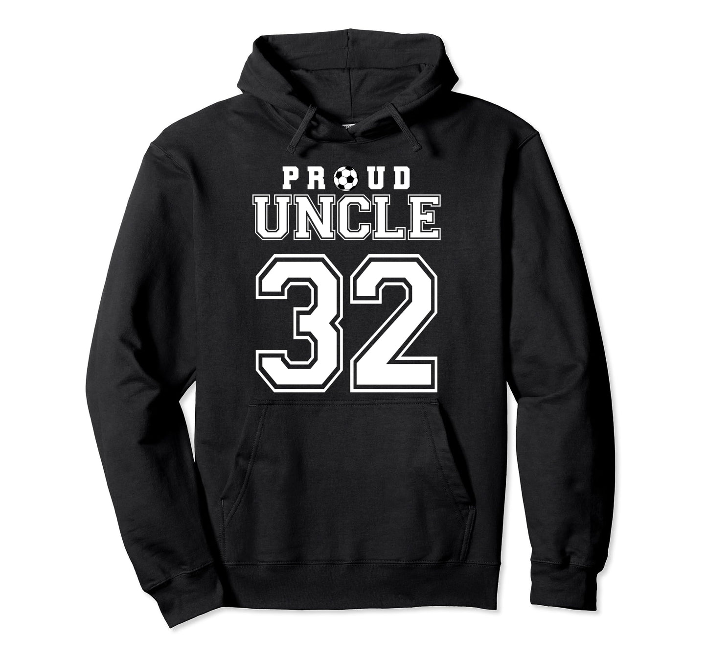 Number 32 Custom Proud Soccer Futbol Hoodie - Novelty Apparel for Adults - T-Shirt, Sweatshirt, Hoodie