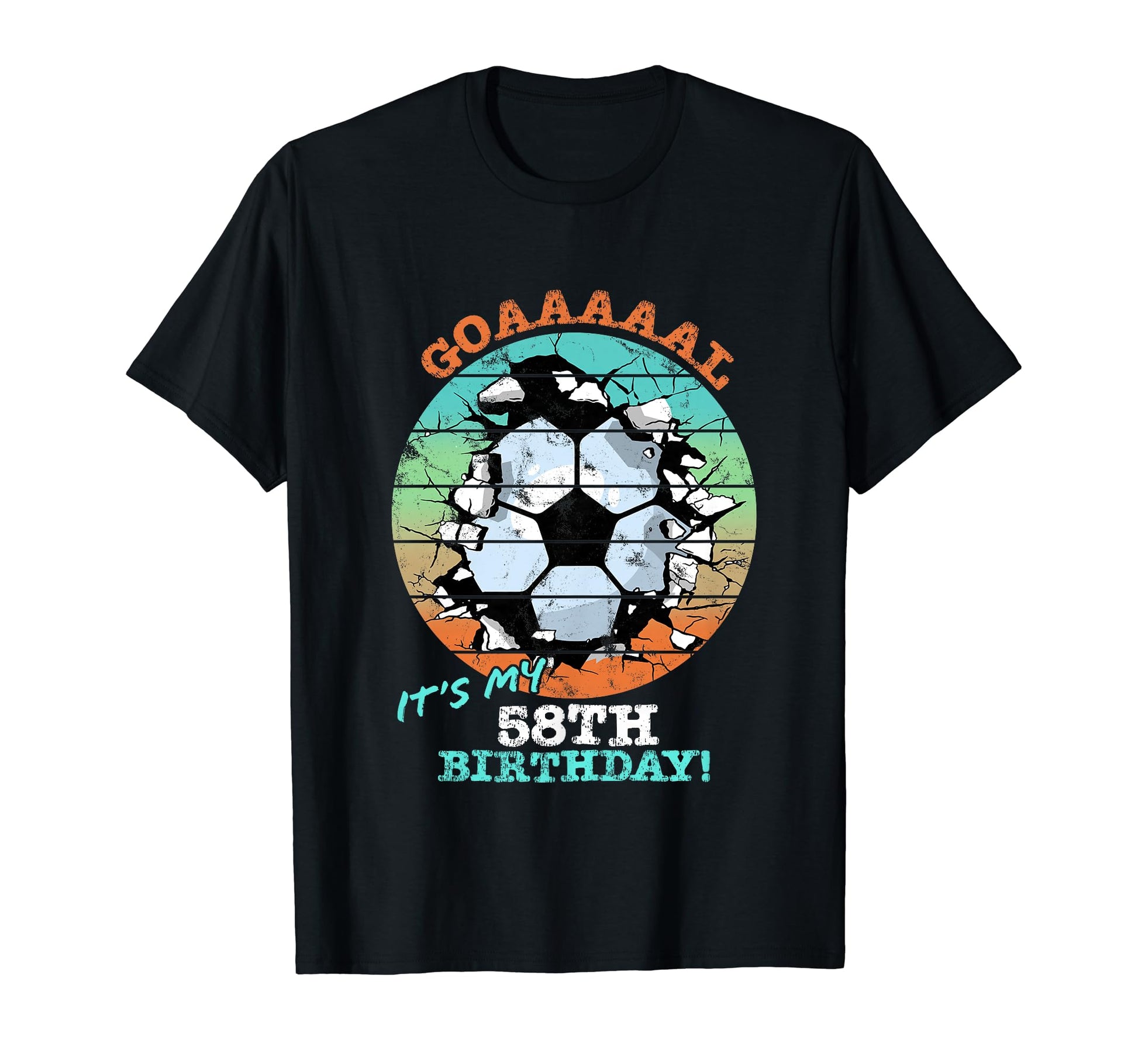 Soccer Birthday Party 58 Year Old 58Th T-Shirt - Fun Novelty Design Unisex - T-Shirt, Sweatshirt, Hoodie