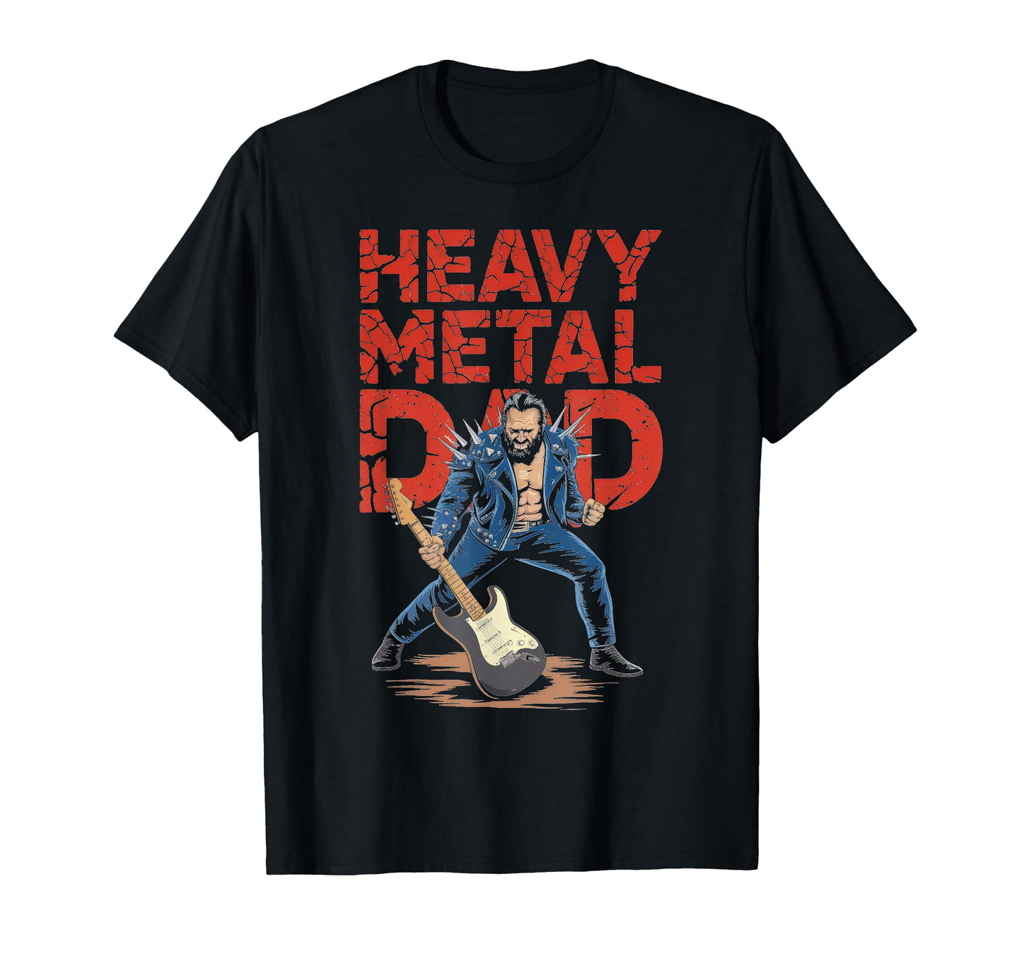 Heavy Metal Dad Musician Guitar Art T-Shirt - Custom Art Print Unisex - T-Shirt, Sweatshirt, Hoodie