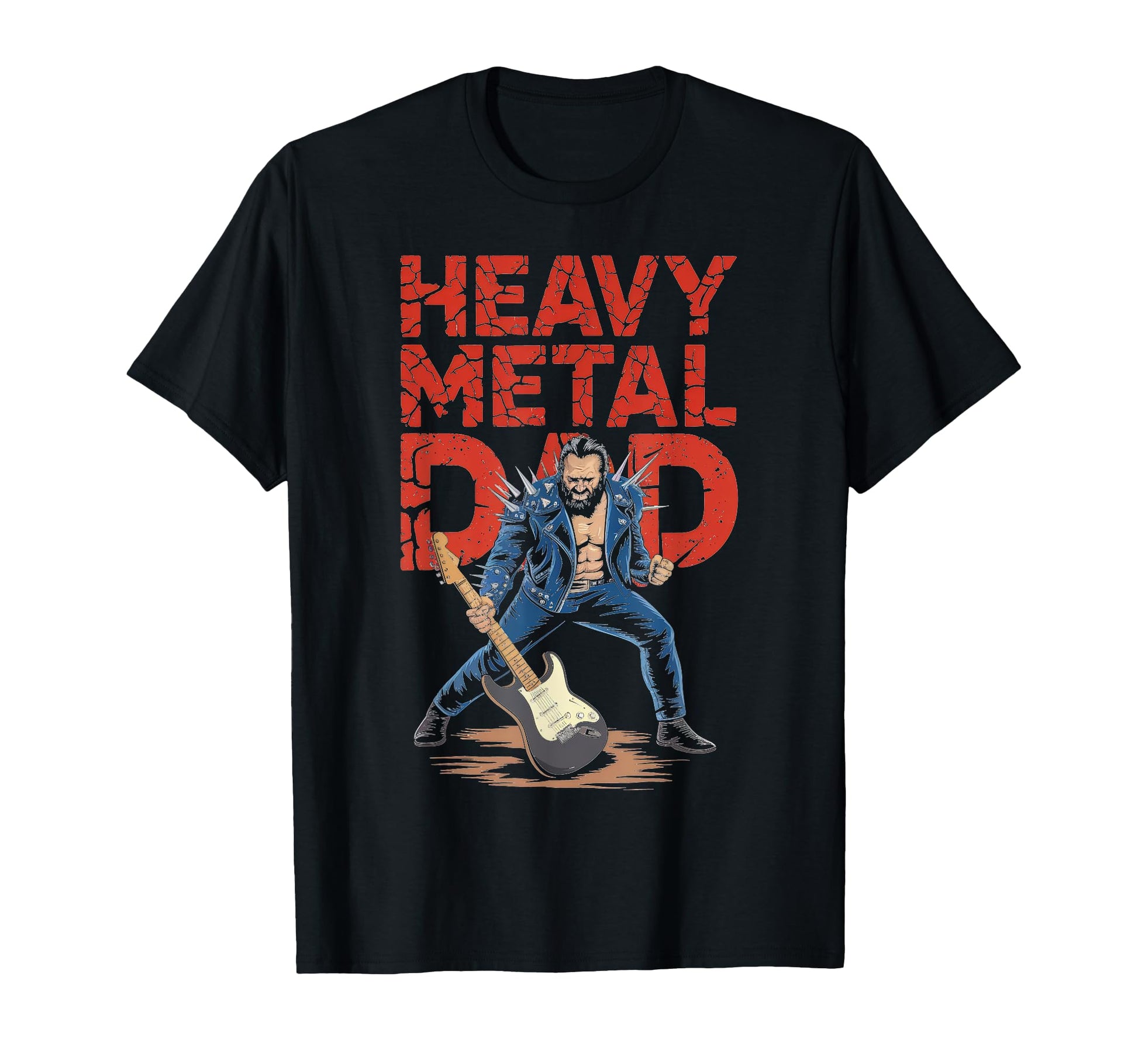 Heavy Metal Dad Musician Guitar Art T-Shirt - Custom Art Print Unisex - T-Shirt, Sweatshirt, Hoodie