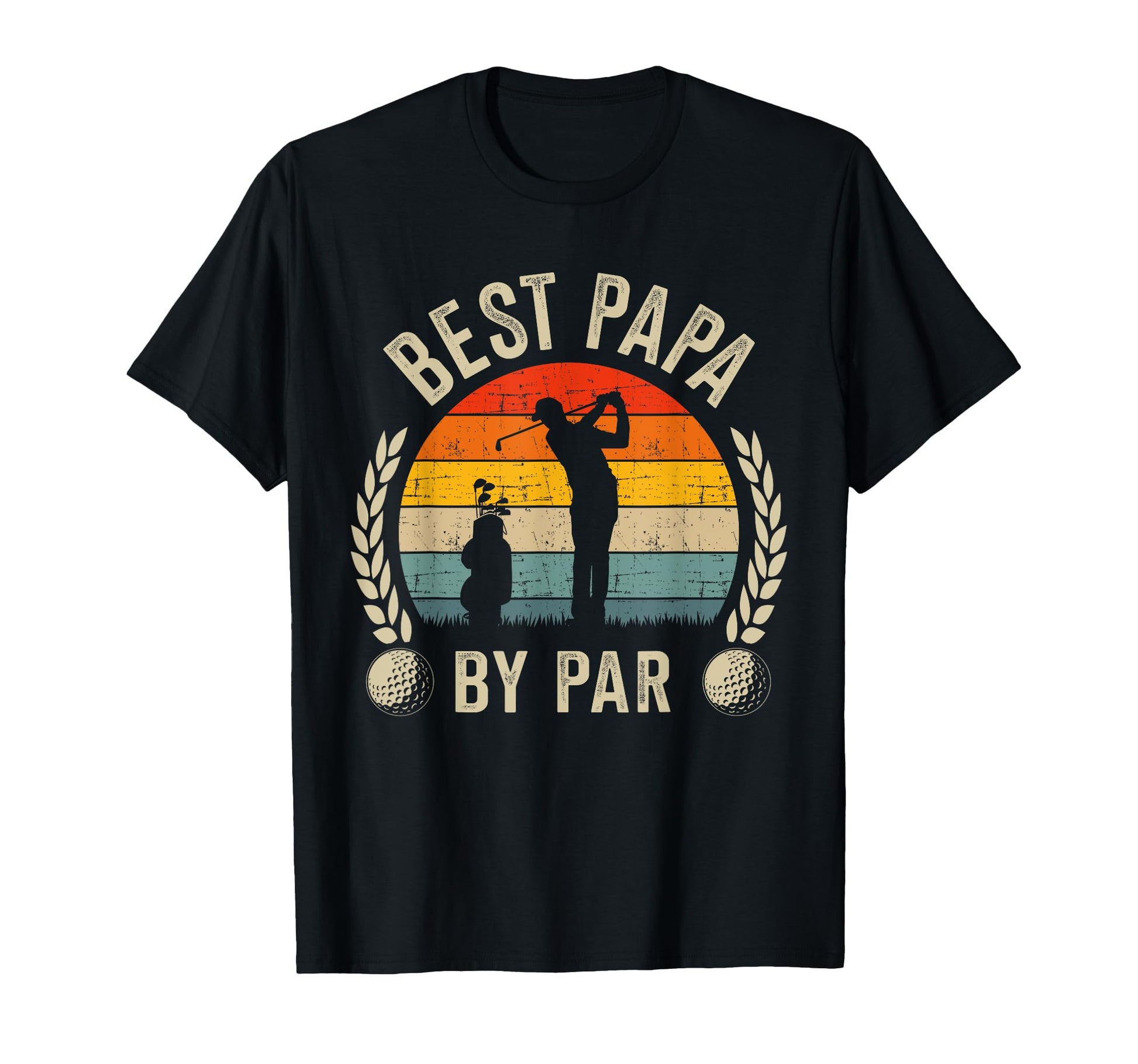 Best Papa Par Golf Dad Grandpa T-Shirt - Custom Art Print Men Women - T-Shirt, Sweatshirt, Hoodie