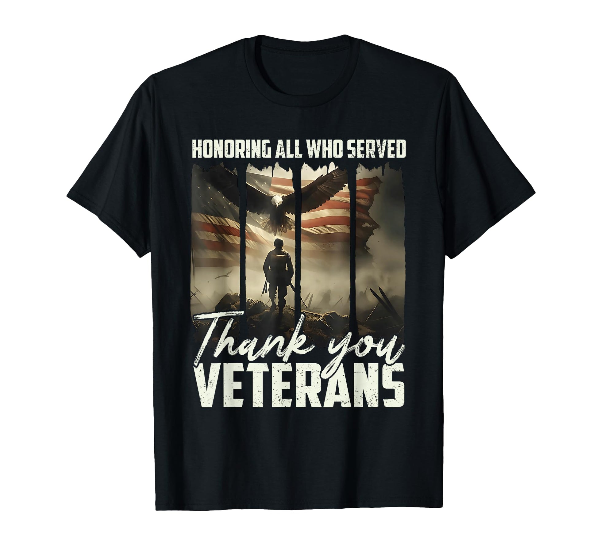 Honoring All Who Served Thank You T-Shirt - Unique Graphic Men Women - T-Shirt, Sweatshirt, Hoodie