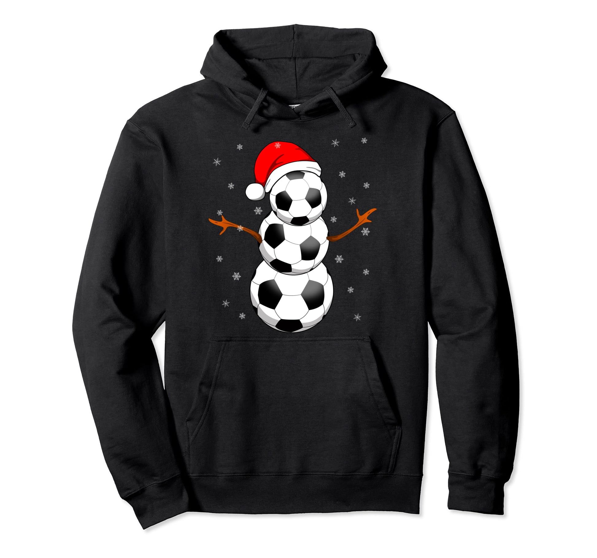 Funny Football Gifts Snowman Soccer Hoodie - Streetwear Style Men Women - T-Shirt, Sweatshirt, Hoodie