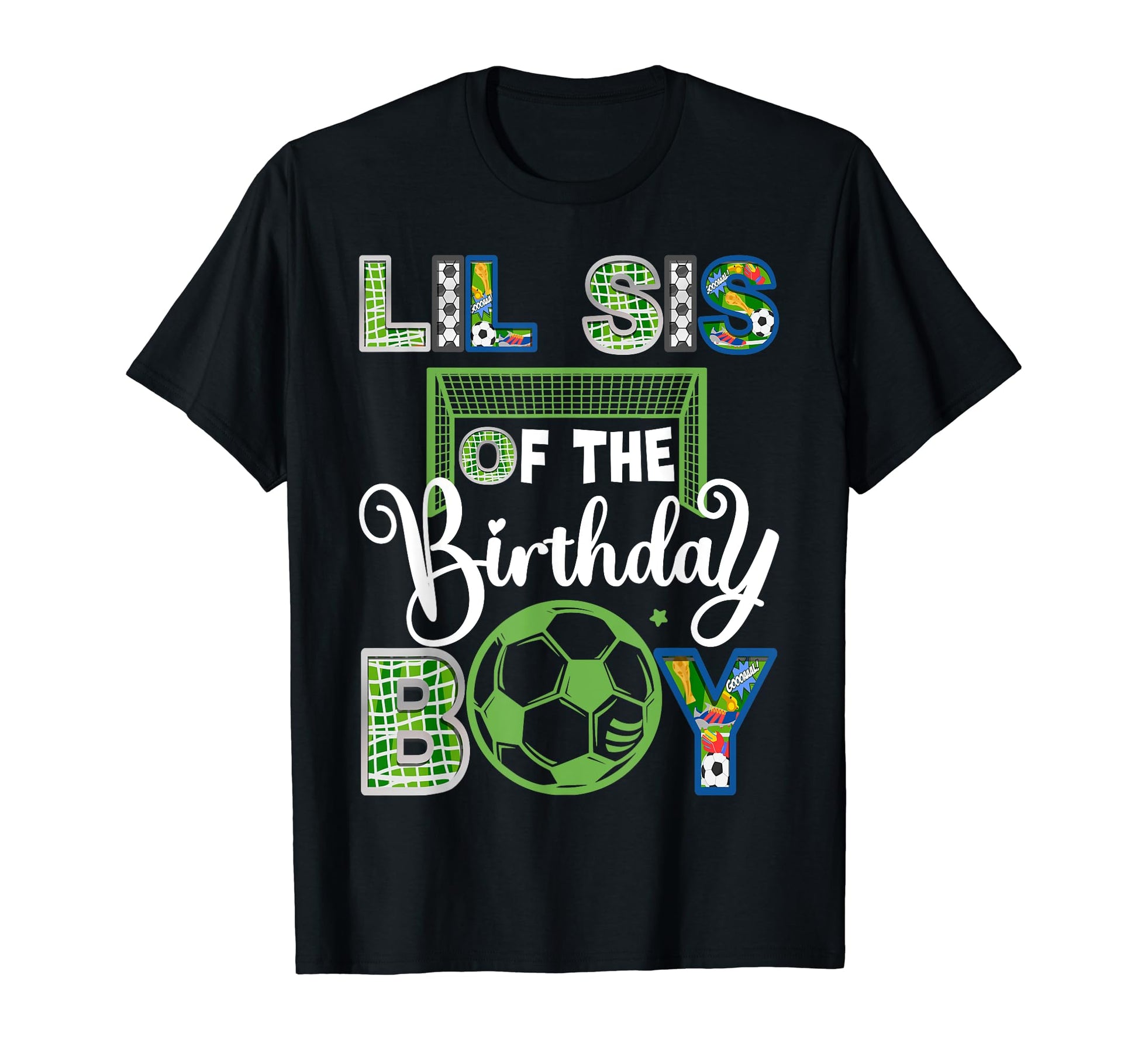 Lil Sis Birthday Soccer Baller T-Shirt - Custom Art Print Men Women - T-Shirt, Sweatshirt, Hoodie