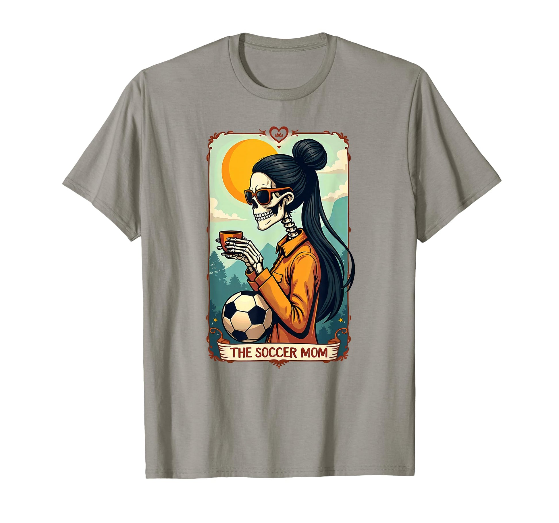Gothic Tarot Card Skeleton Coffee T-Shirt - Unique Graphic Men Women - T-Shirt, Sweatshirt, Hoodie