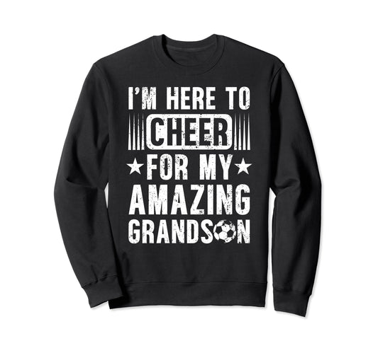Amazing Grandson Soccer Grandpa Soccer Sweatshirt - Trendy Graphic Unisex - T-Shirt, Sweatshirt, Hoodie