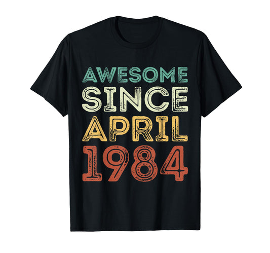 Awesome Since April 1984 42Nd T-Shirt - Custom Art Print for Adults - T-Shirt, Sweatshirt, Hoodie