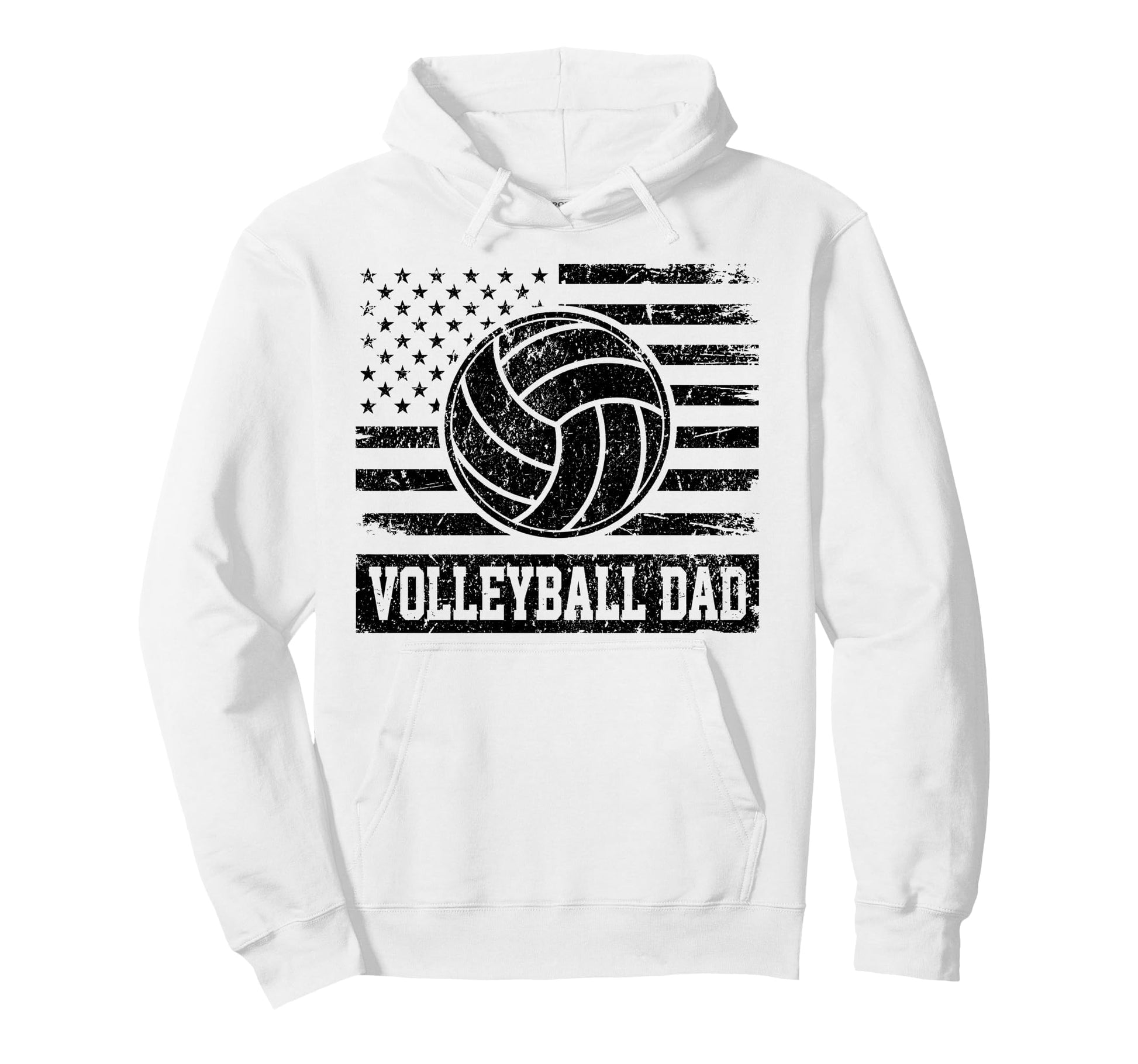 Fathers Day Daddy Papa Volleyball Dad Usa Hoodie - Graphic Print Men Women - T-Shirt, Sweatshirt, Hoodie