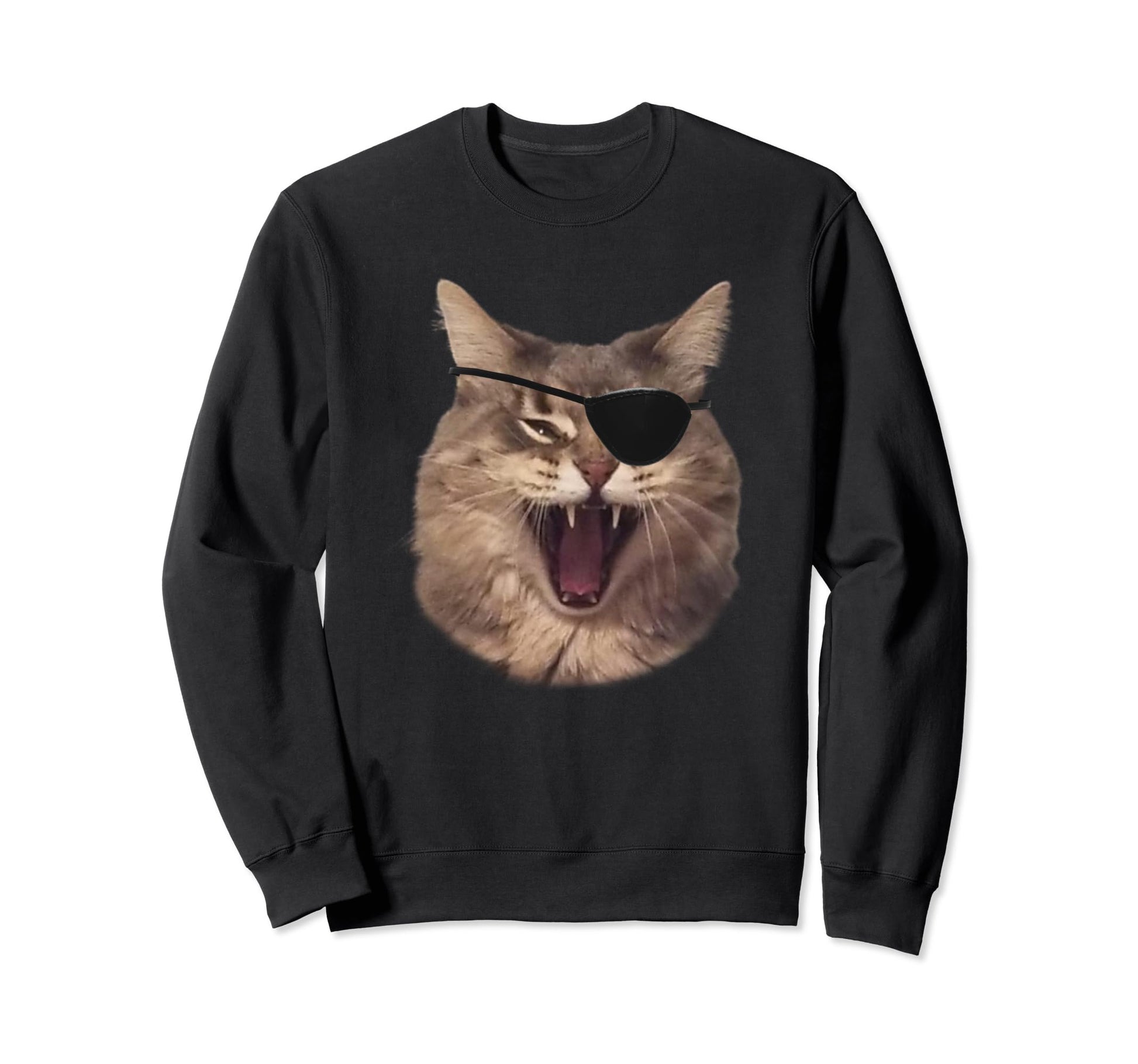 Cat Pirate Halloween Kitty Eye Sweatshirt - Custom Art Print for Adults - T-Shirt, Sweatshirt, Hoodie