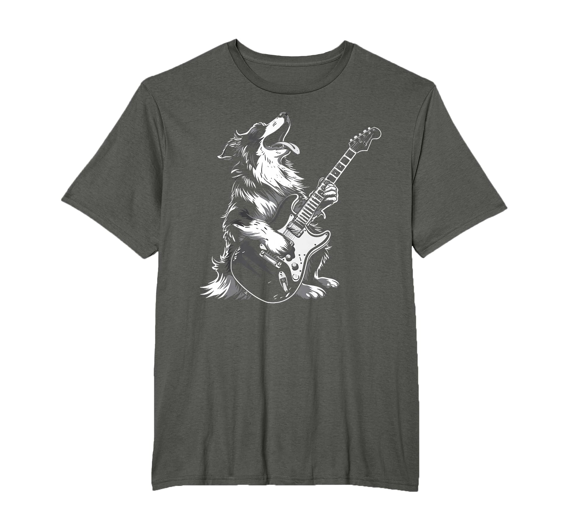 Dog Guitarist Guitar Australian T-Shirt - Minimalist Print Men Women - T-Shirt, Sweatshirt, Hoodie