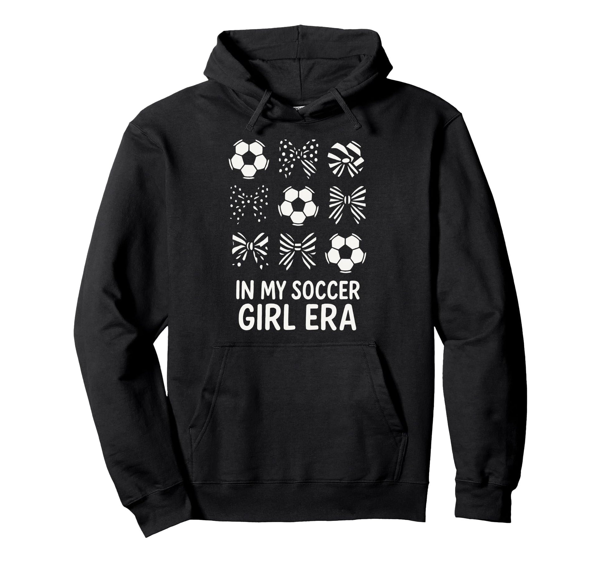 My Soccer Era Soccer Balls And Bows Soccer Hoodie - Custom Art Print Unisex - T-Shirt, Sweatshirt, Hoodie