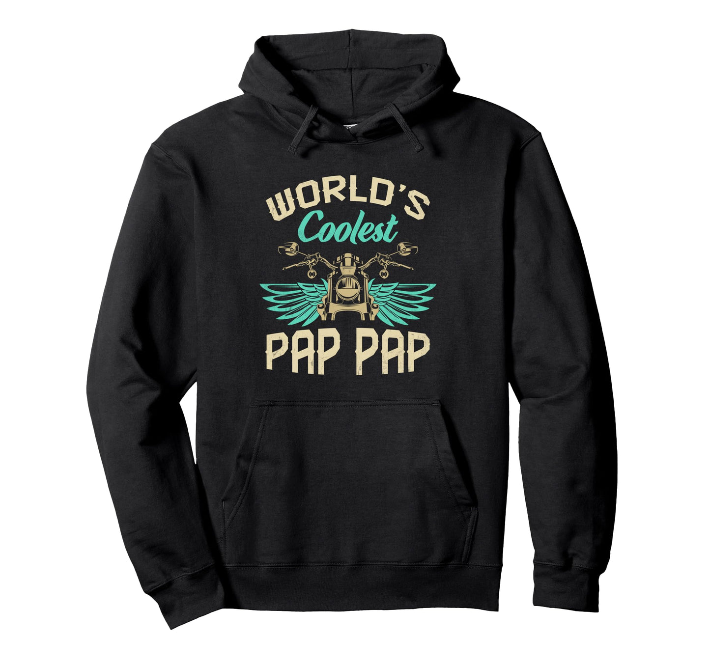 Worlds Coolest Pap Pap Motorcycle Hoodie - Unique Graphic Men Women - T-Shirt, Sweatshirt, Hoodie