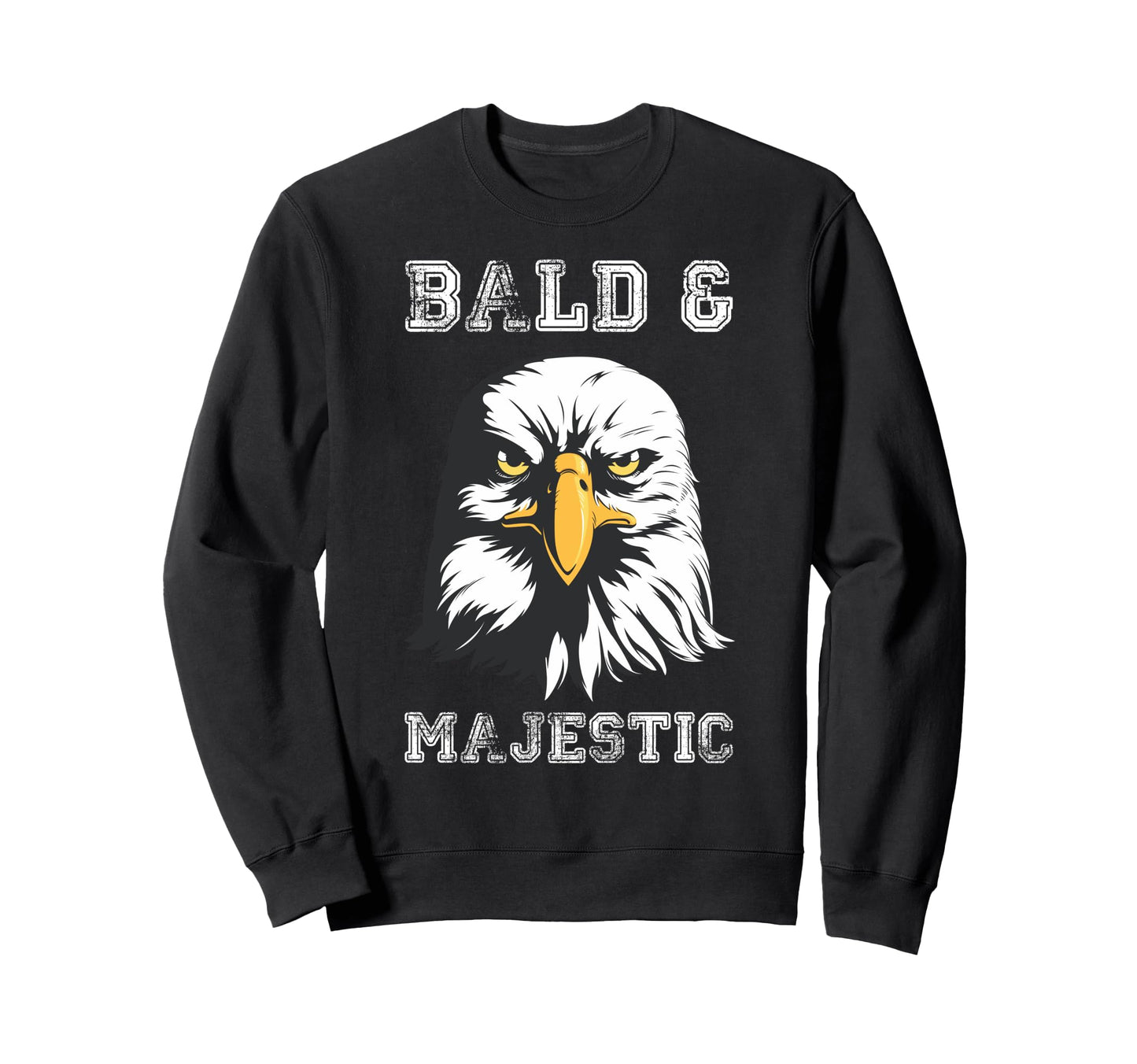 Bald Majestic Bald Guy Dad Funny Sweatshirt - Novelty Apparel Men Women - T-Shirt, Sweatshirt, Hoodie