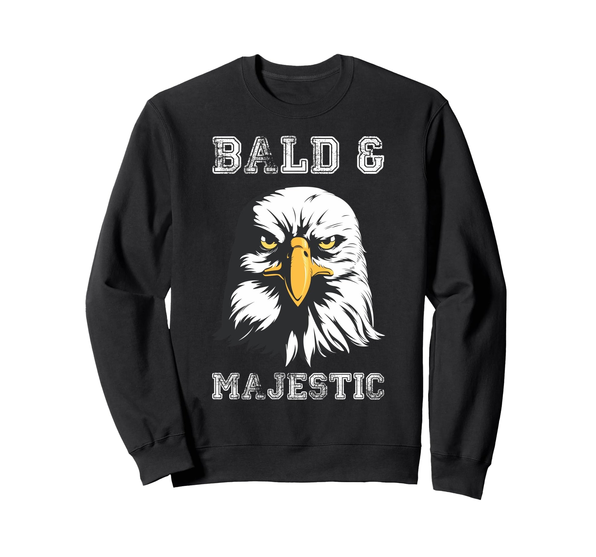 Bald Majestic Bald Guy Dad Funny Sweatshirt - Novelty Apparel Men Women - T-Shirt, Sweatshirt, Hoodie