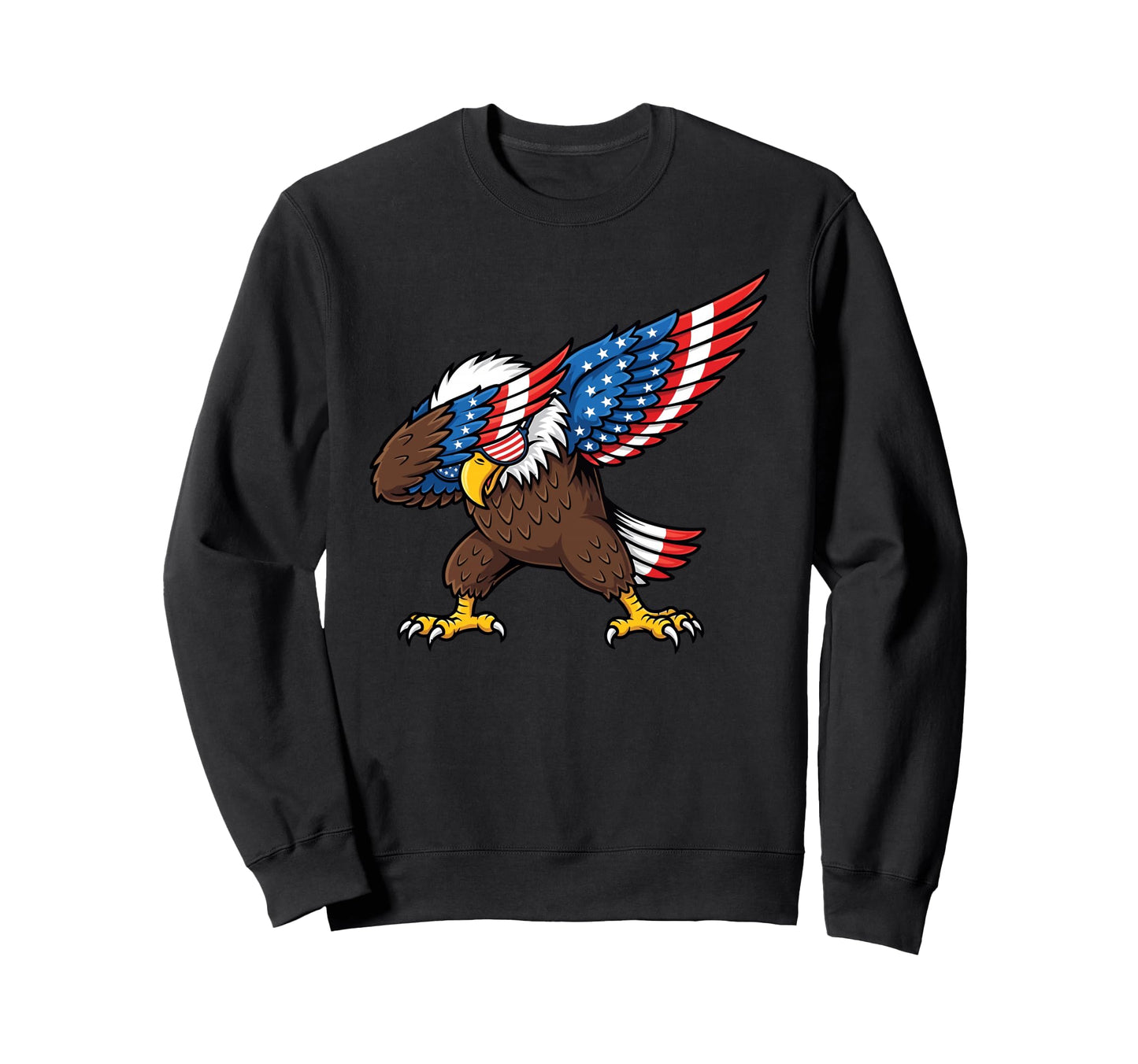 Eagle Dabbing Patriotic American Sweatshirt - Streetwear Style for Adults - T-Shirt, Sweatshirt, Hoodie