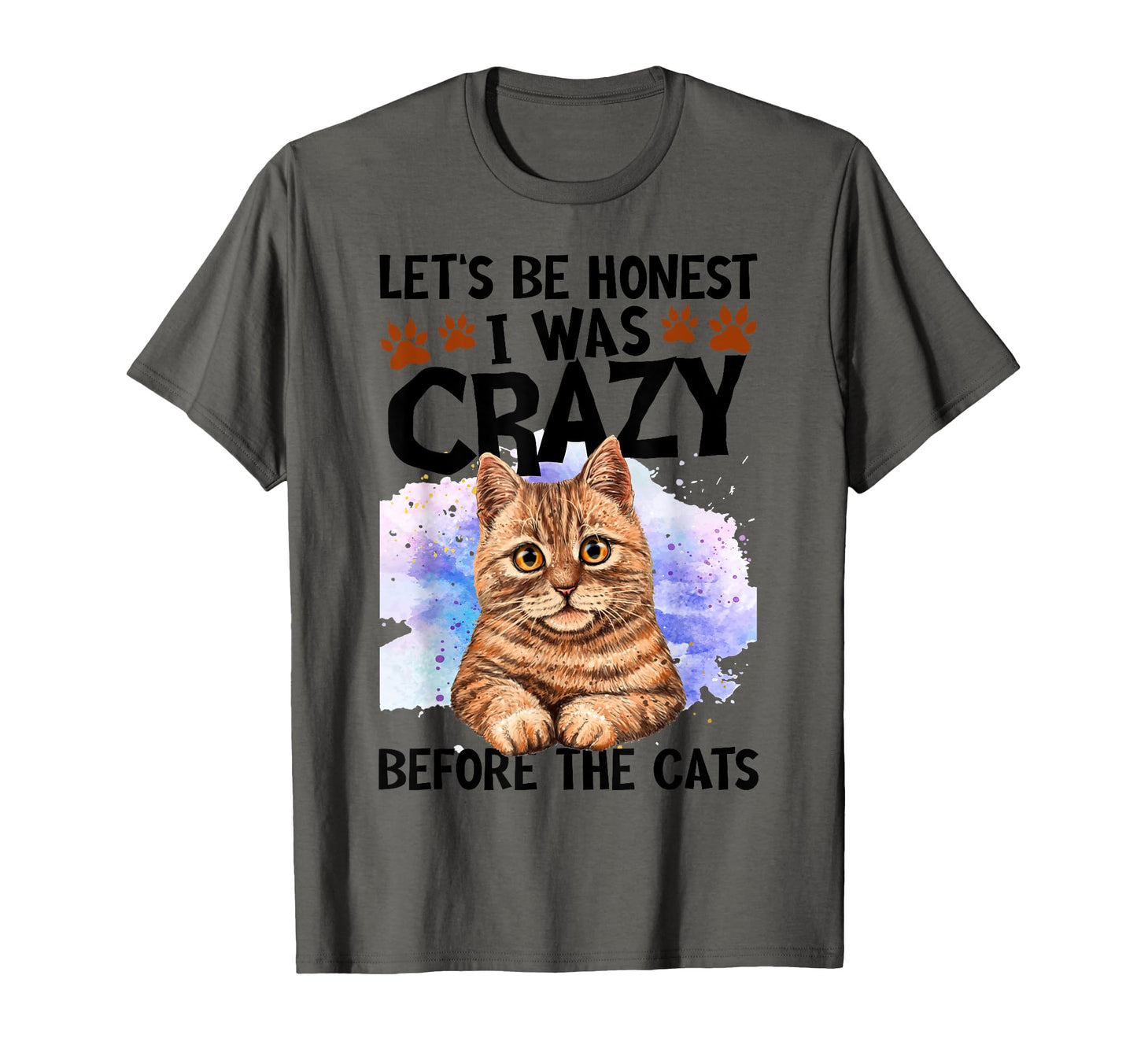 Lets Be Honest I Was Crazy Before Cats T-Shirt - Fun Novelty Design Unisex - T-Shirt, Sweatshirt, Hoodie