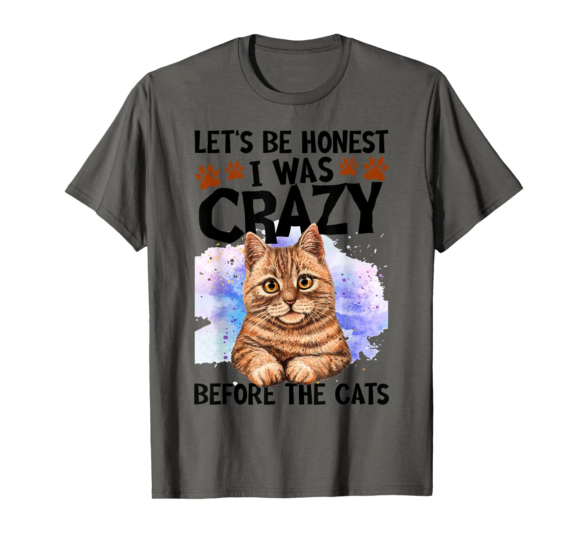 Lets Be Honest I Was Crazy Before Cats T-Shirt - Fun Novelty Design Unisex - T-Shirt, Sweatshirt, Hoodie