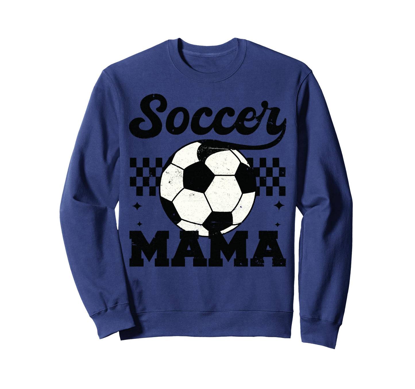 Checkered Soccer Mama Soccer Mom Soccer Sweatshirt - Graphic Print Unisex - T-Shirt, Sweatshirt, Hoodie