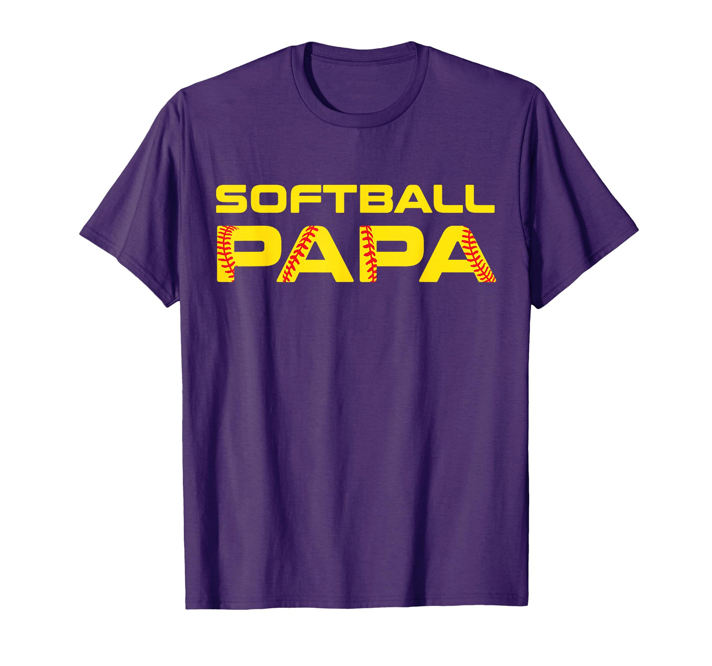 Yellow Softball Papa T-Shirt - Aesthetic Graphic for Adults - T-Shirt, Sweatshirt, Hoodie