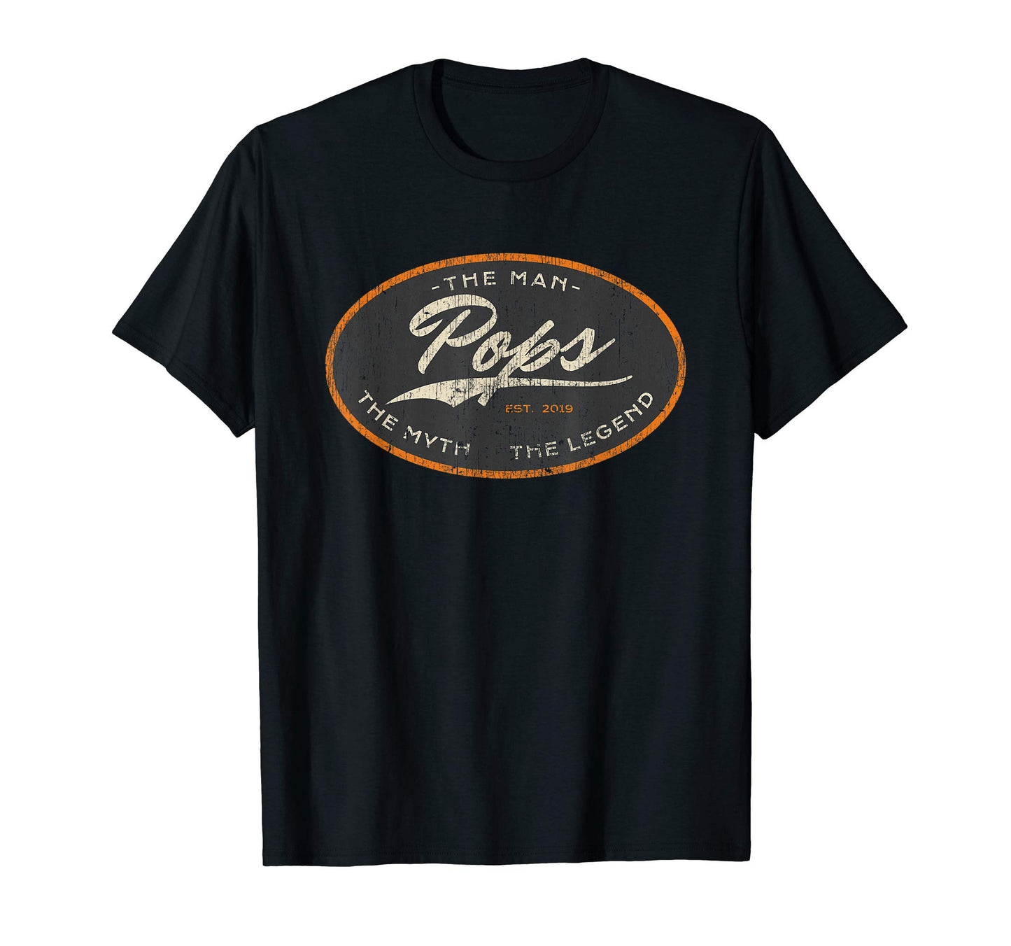 Mens Pops New Grandpa Est 2019 Myth T-Shirt - Trendy Graphic for Adults - T-Shirt, Sweatshirt, Hoodie