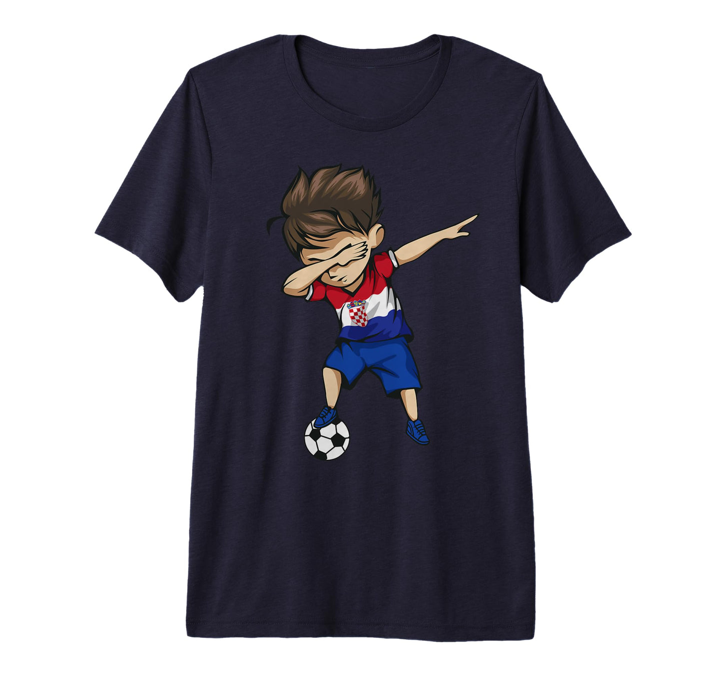 Dabbing Soccer Croatia Jersey T-Shirt - Novelty Apparel for Adults - T-Shirt, Sweatshirt, Hoodie