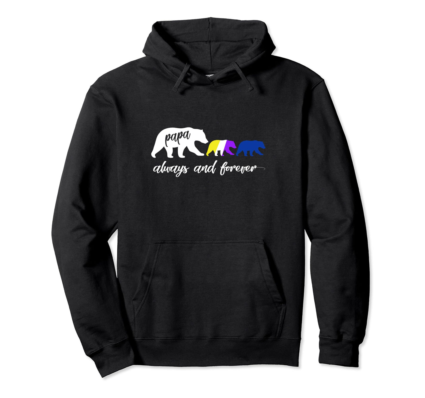 Lgbtq Papa Bear Nonbinary Enby Cisgender Hoodie - Novelty Apparel Unisex - T-Shirt, Sweatshirt, Hoodie