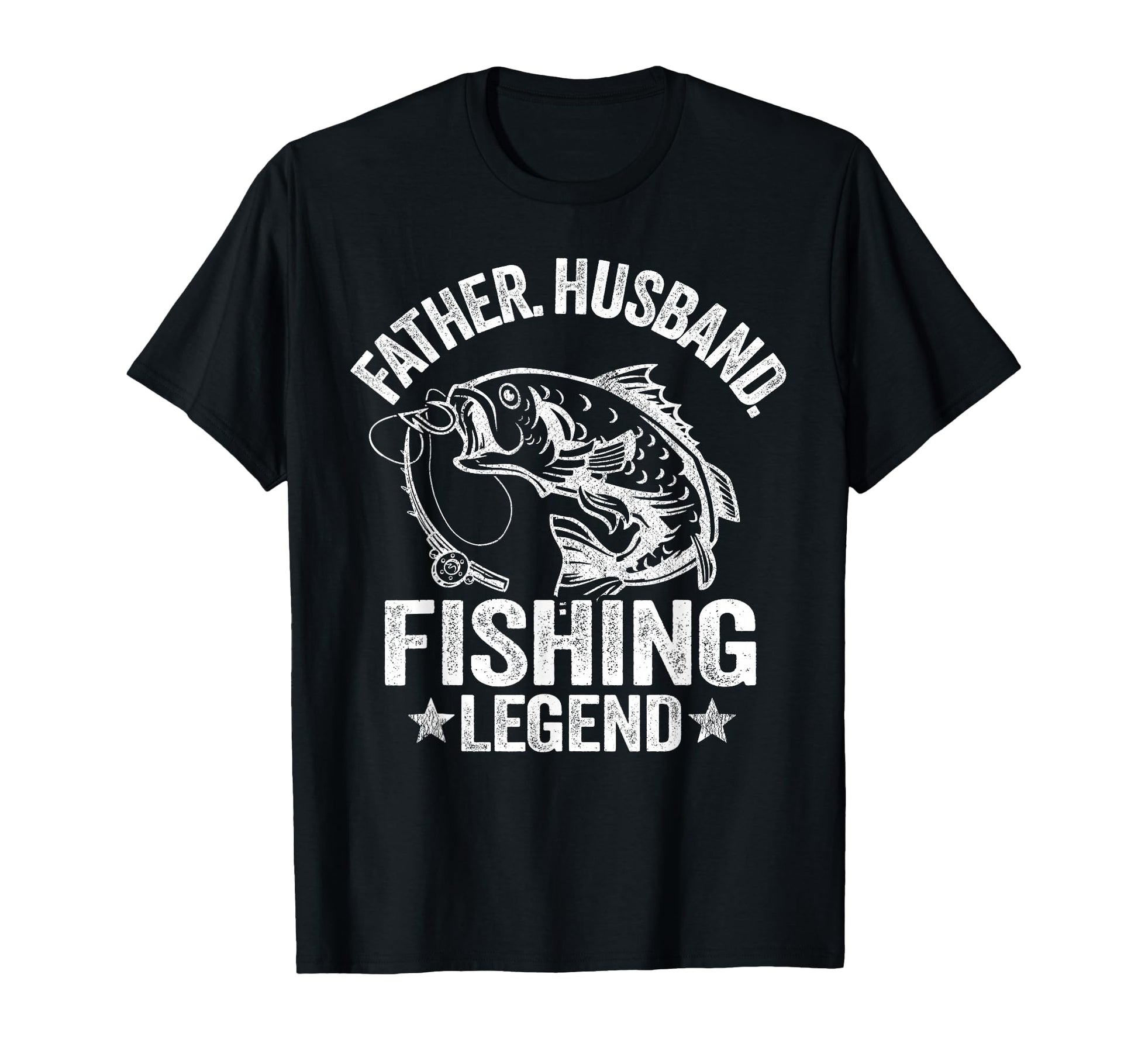 Father Husband Fishing Legend Bass T-Shirt - Graphic Print Men Women - T-Shirt, Sweatshirt, Hoodie
