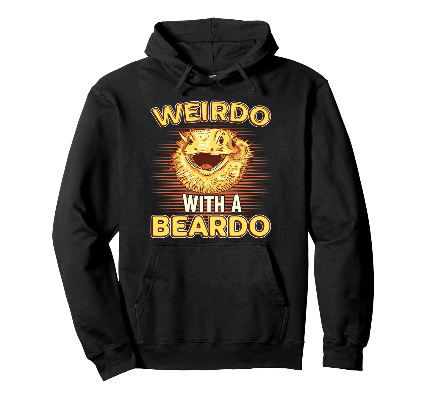 Weirdo Beardo Funny Bearded Dragon Hoodie - Graphic Print for Adults - T-Shirt, Sweatshirt, Hoodie