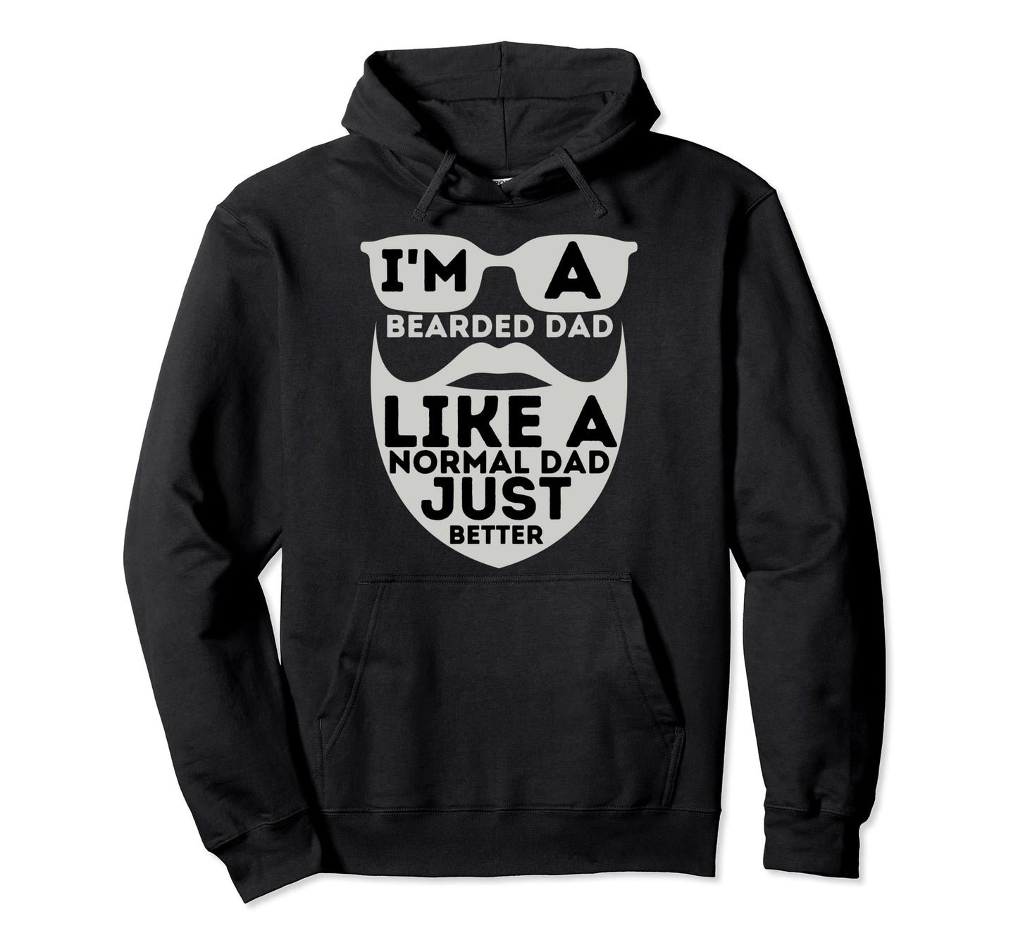 Bearded Dad Father Funny Beard Lover Hoodie - Minimalist Print Unisex - T-Shirt, Sweatshirt, Hoodie
