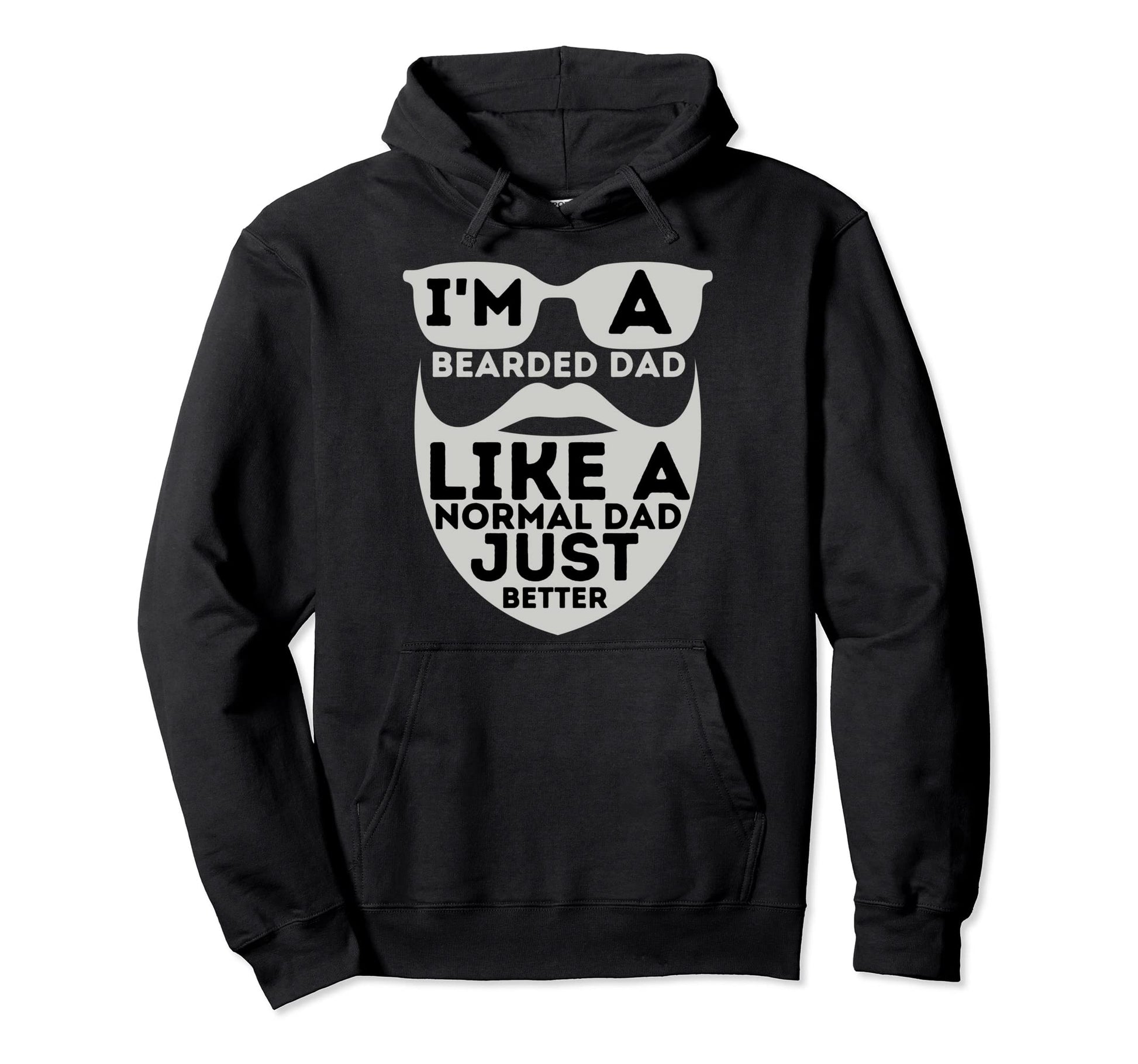 Bearded Dad Father Funny Beard Lover Hoodie - Minimalist Print Unisex - T-Shirt, Sweatshirt, Hoodie