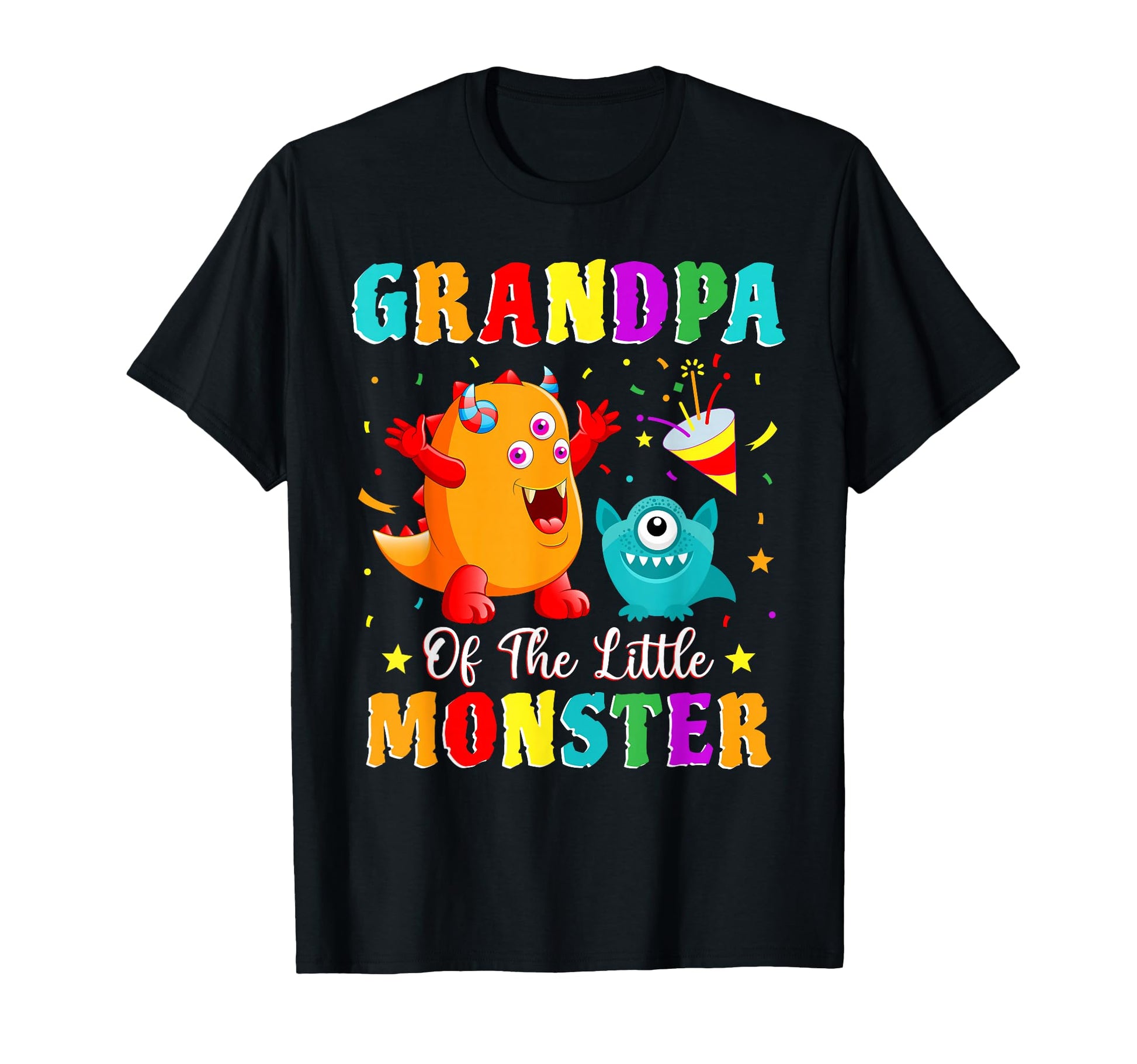 Grandpa Little Monster Family Matching T-Shirt - Novelty Apparel Unisex - T-Shirt, Sweatshirt, Hoodie