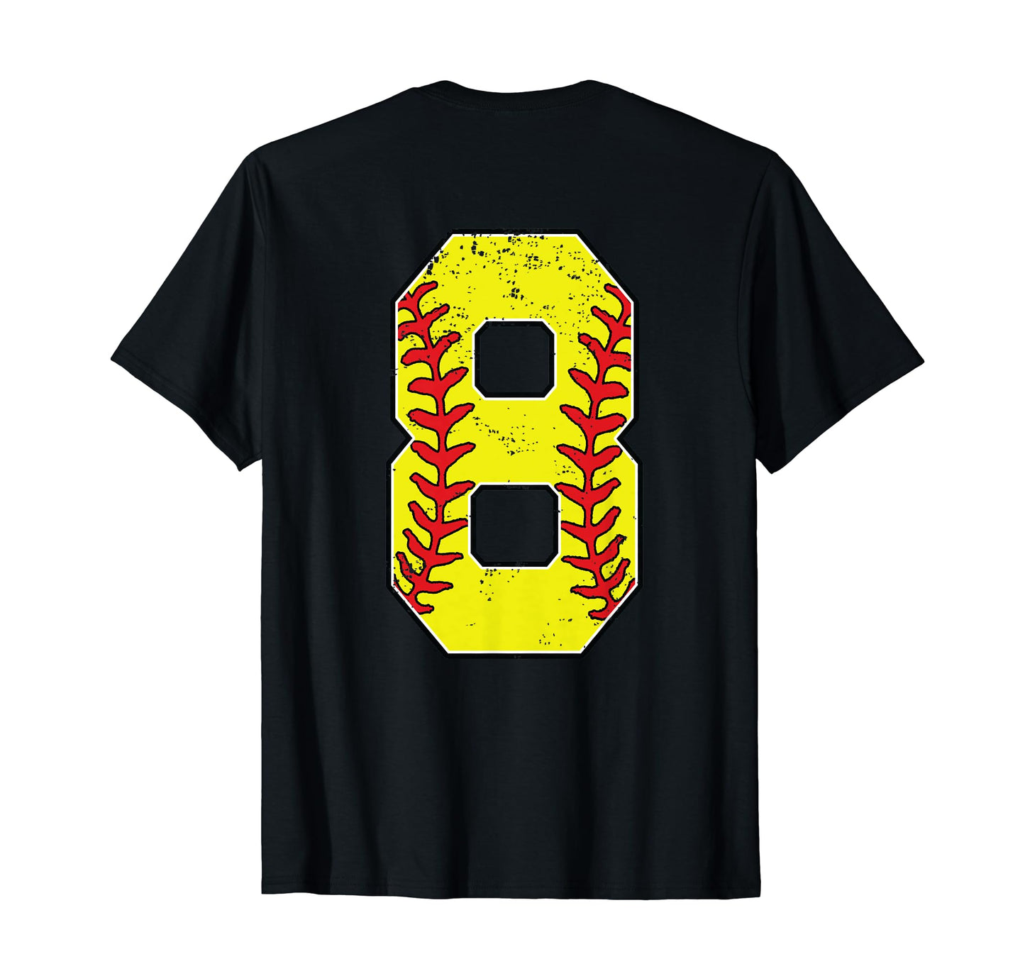 Number 8 Softball Jersey Number 8 Back T-Shirt - Streetwear Style Men Women - T-Shirt, Sweatshirt, Hoodie