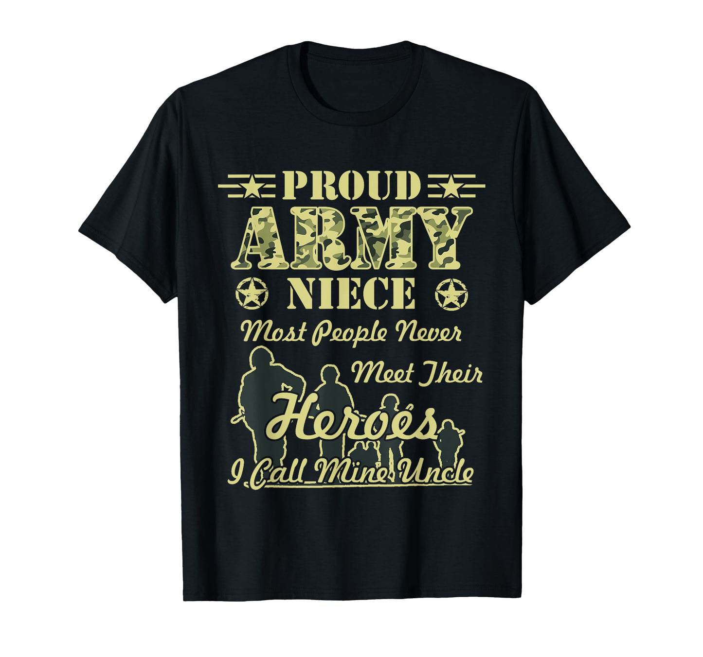 Proud Army Niece T Shirts T-Shirt - Unique Graphic Men Women - T-Shirt, Sweatshirt, Hoodie