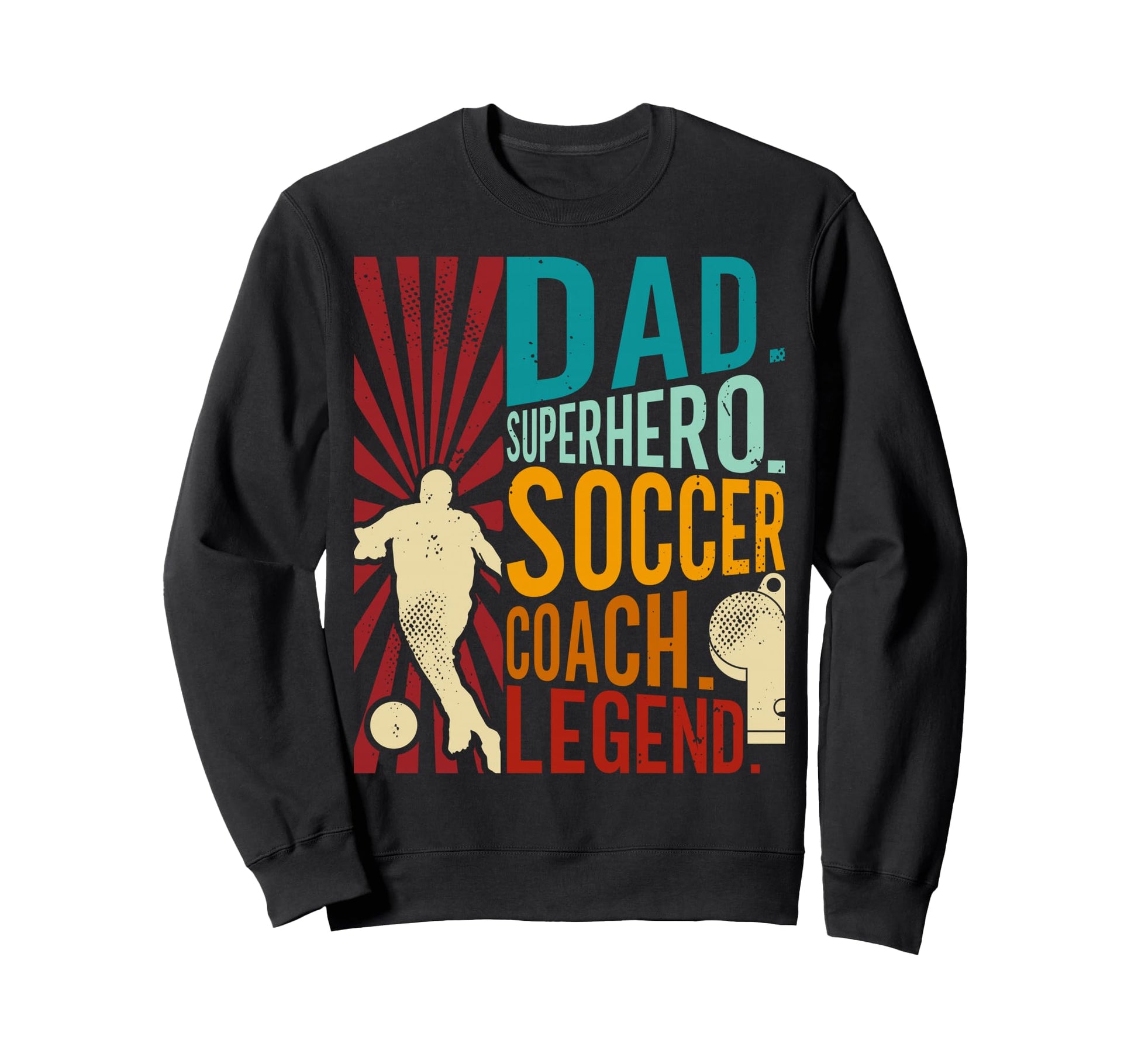 Soccer Coach Dad Superhero Sweatshirt - Fun Novelty Design for Adults - T-Shirt, Sweatshirt, Hoodie