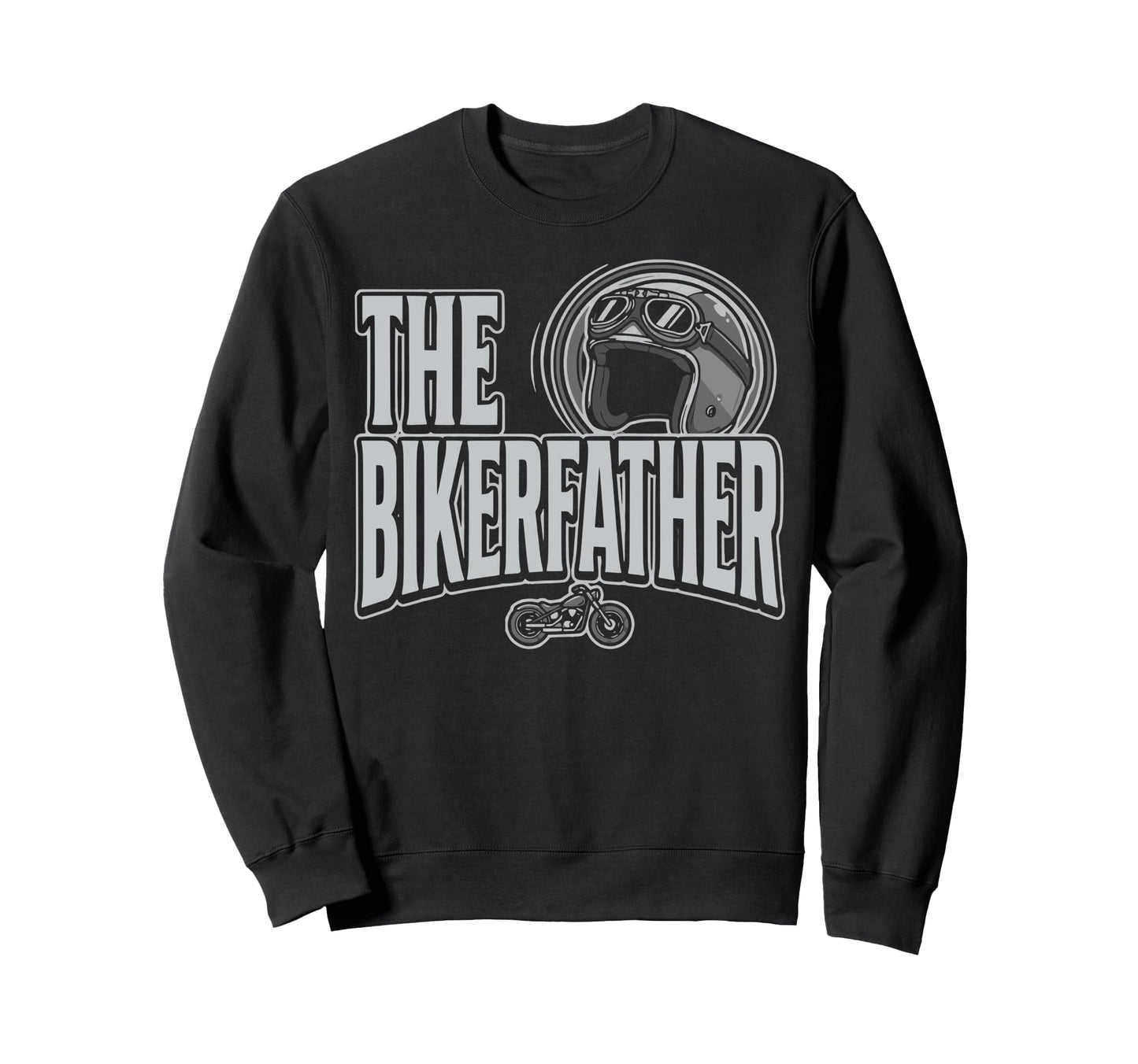 Bikerfather Biking Biker Dad Sweatshirt - Custom Art Print Unisex - T-Shirt, Sweatshirt, Hoodie
