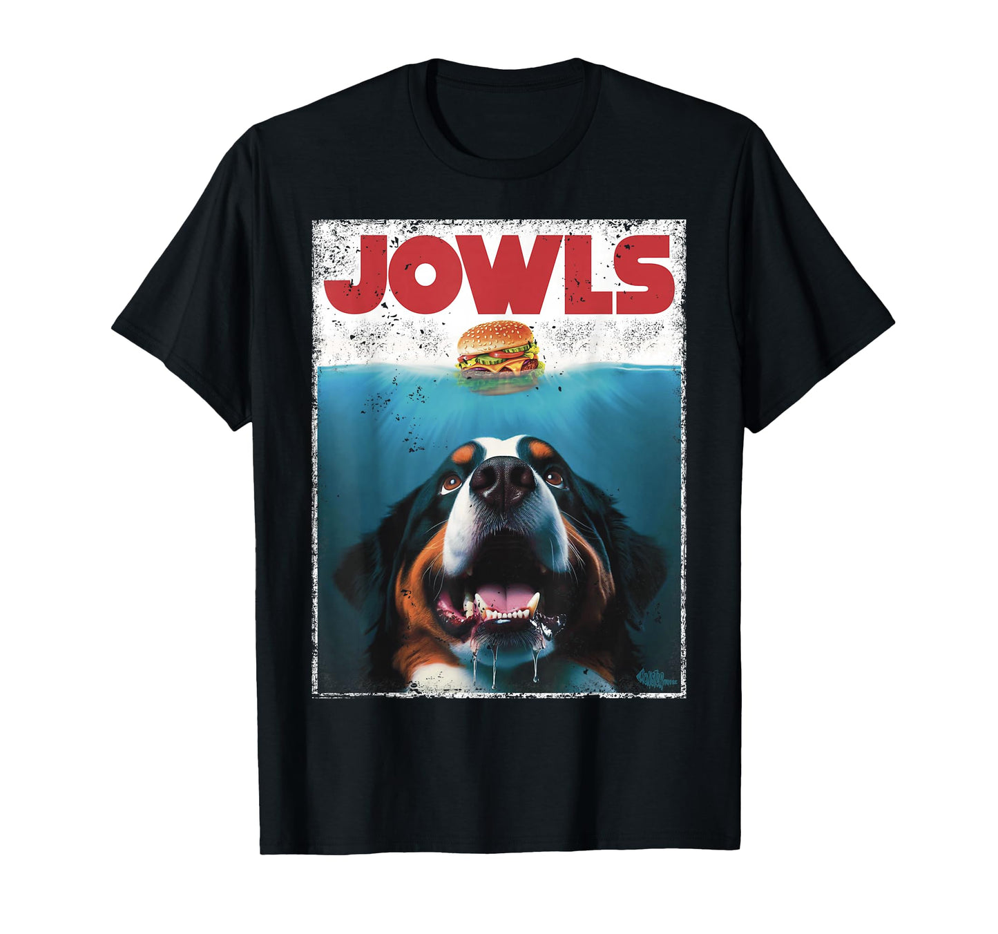 Funny Berner Jowls Burger Bernese T-Shirt - Trendy Graphic Men Women - T-Shirt, Sweatshirt, Hoodie