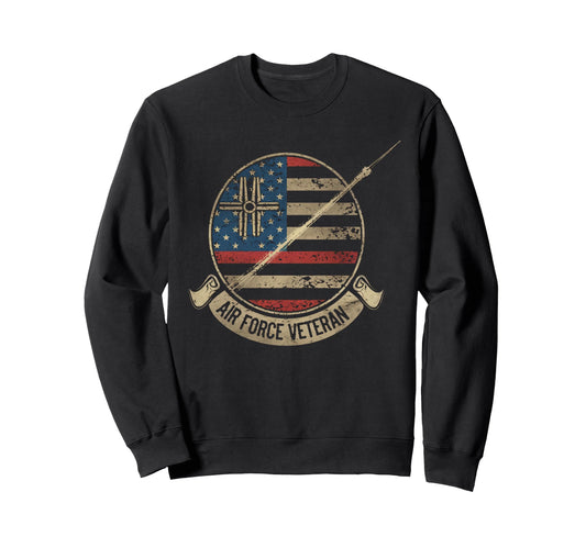 Air Force Veteran Us American Sweatshirt - Aesthetic Graphic for Adults - T-Shirt, Sweatshirt, Hoodie