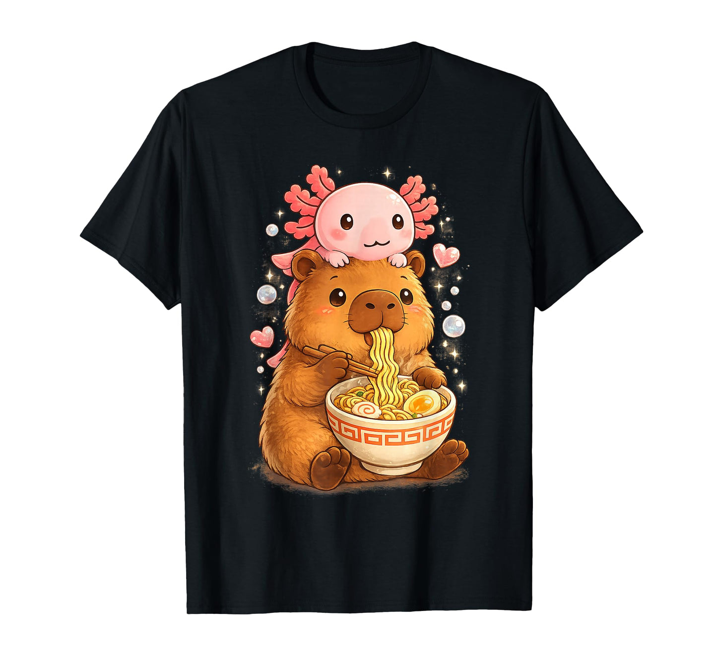 Funny Axolotl Noodle Anime Kawaii And T-Shirt - Unique Graphic for Adults - T-Shirt, Sweatshirt, Hoodie