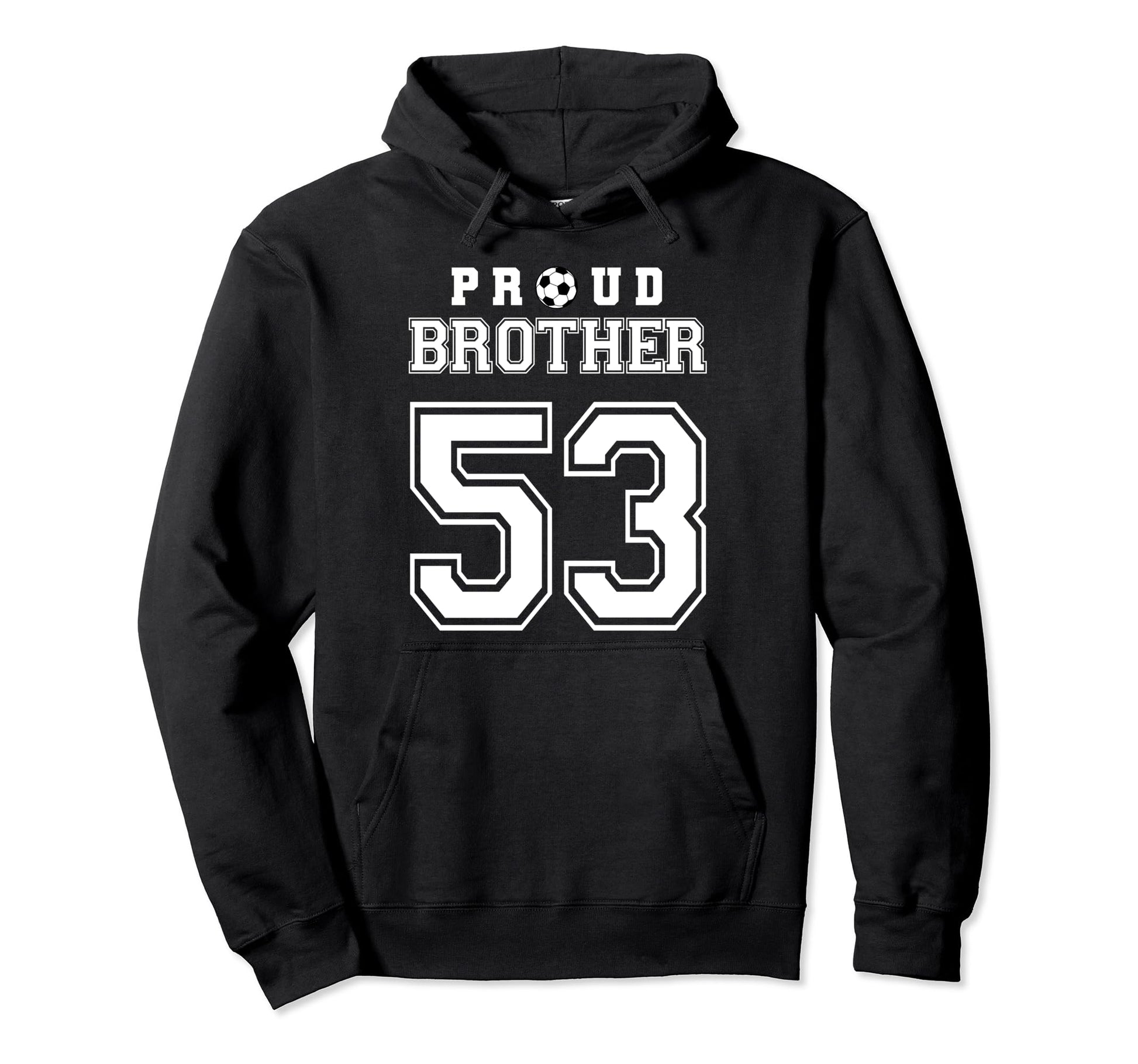 Number 53 Custom Proud Soccer Futbol Hoodie - Fun Novelty Design Men Women - T-Shirt, Sweatshirt, Hoodie