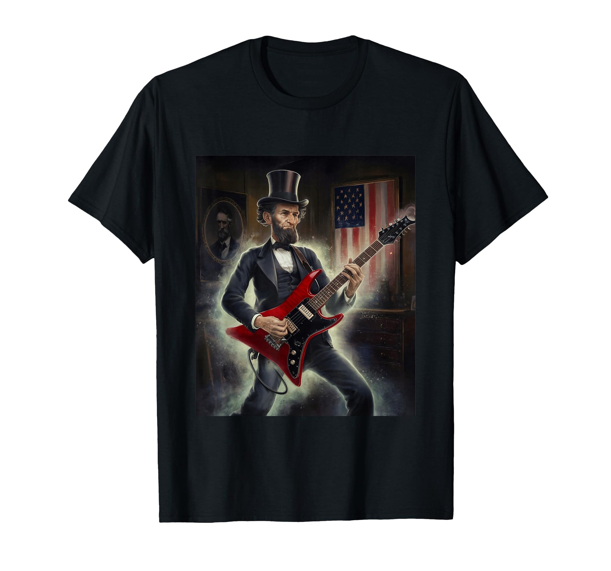 President Abraham Lincoln Playing T-Shirt - Fun Novelty Design for Adults - T-Shirt, Sweatshirt, Hoodie