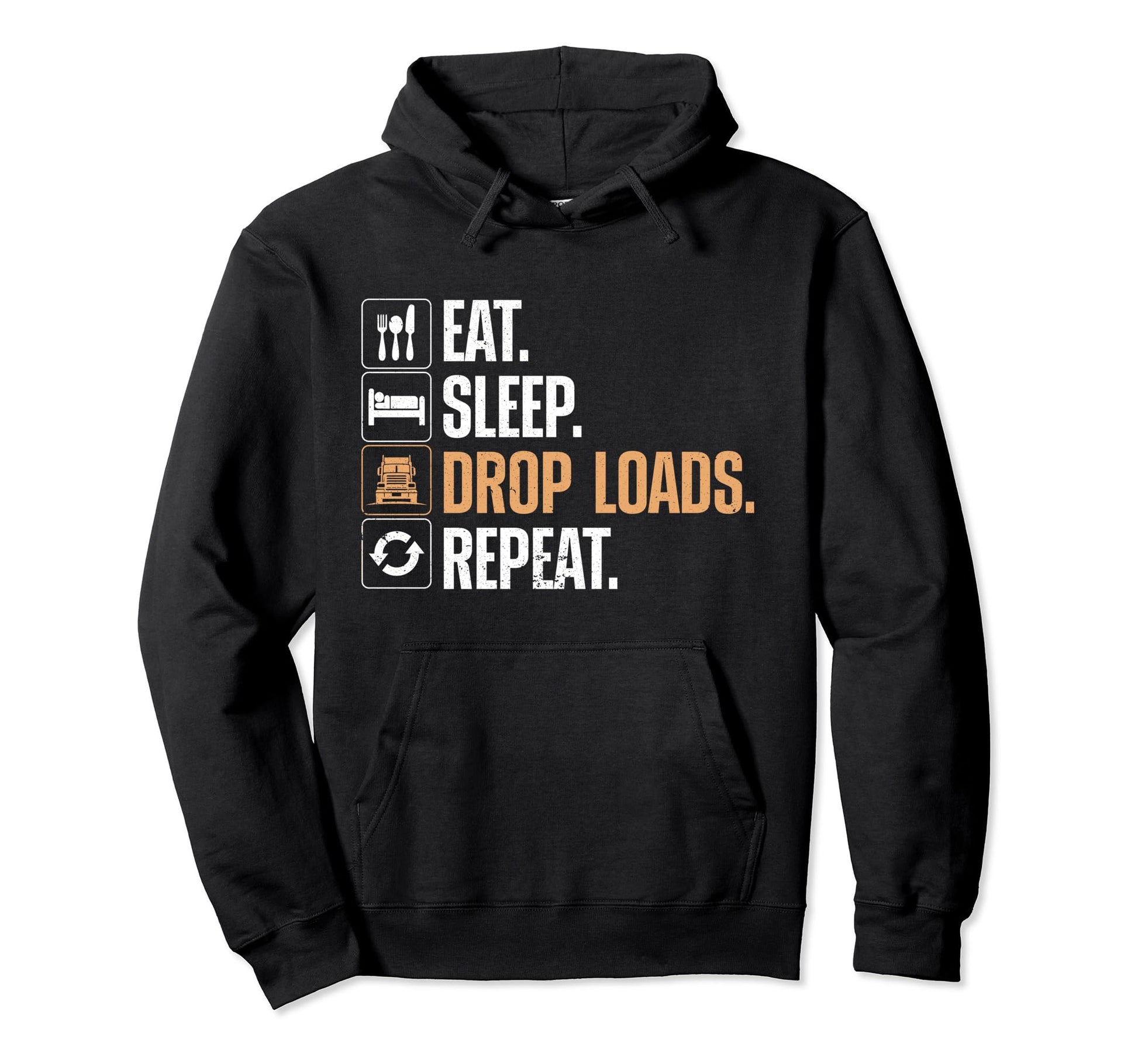 Funny Truck Driver Art Dad Trucking Hoodie - Fun Novelty Design Unisex - T-Shirt, Sweatshirt, Hoodie