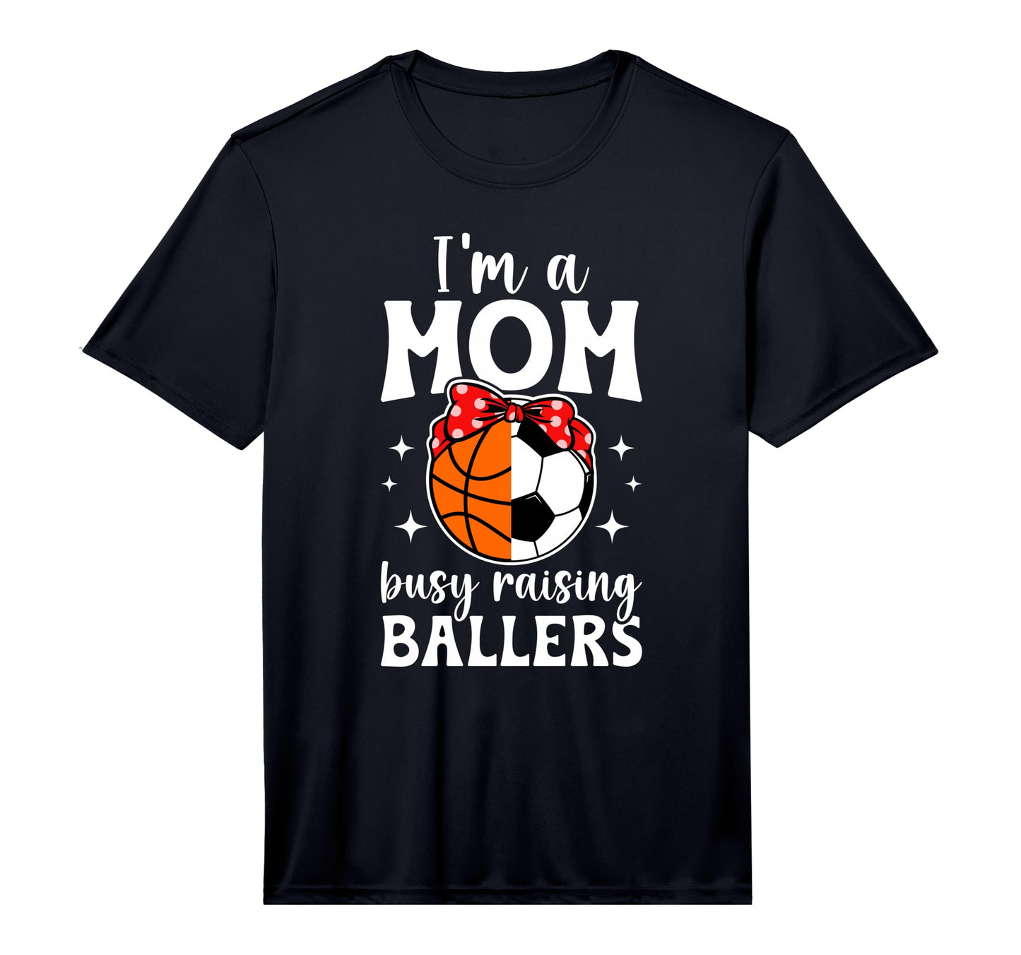 Mens Im Mom Busy Raising Ballers Soccer T-Shirt - Minimalist Print Unisex - T-Shirt, Sweatshirt, Hoodie