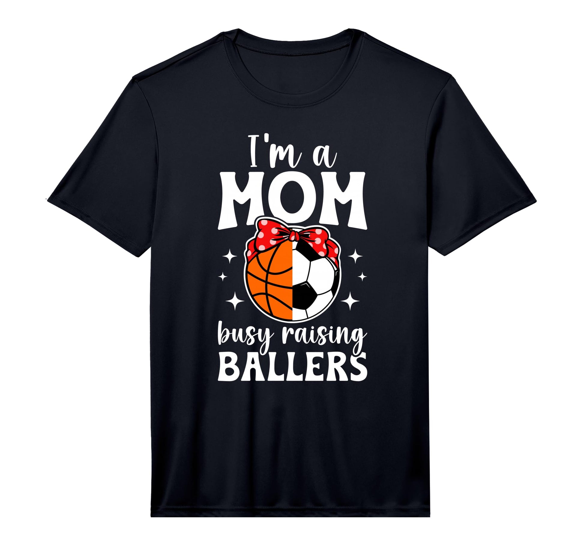 Mens Im Mom Busy Raising Ballers Soccer T-Shirt - Minimalist Print Unisex - T-Shirt, Sweatshirt, Hoodie