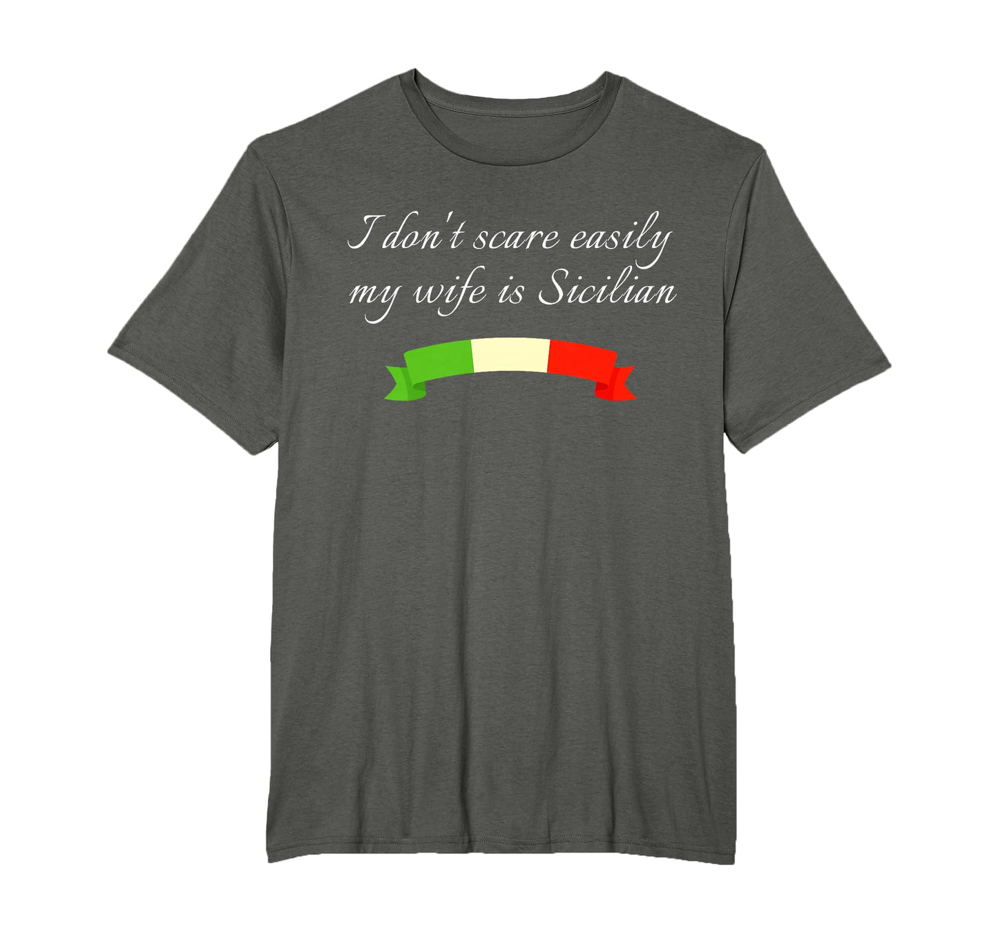 Funny Dont Scare Easily My Wife Is T-Shirt - Fun Novelty Design Unisex - T-Shirt, Sweatshirt, Hoodie